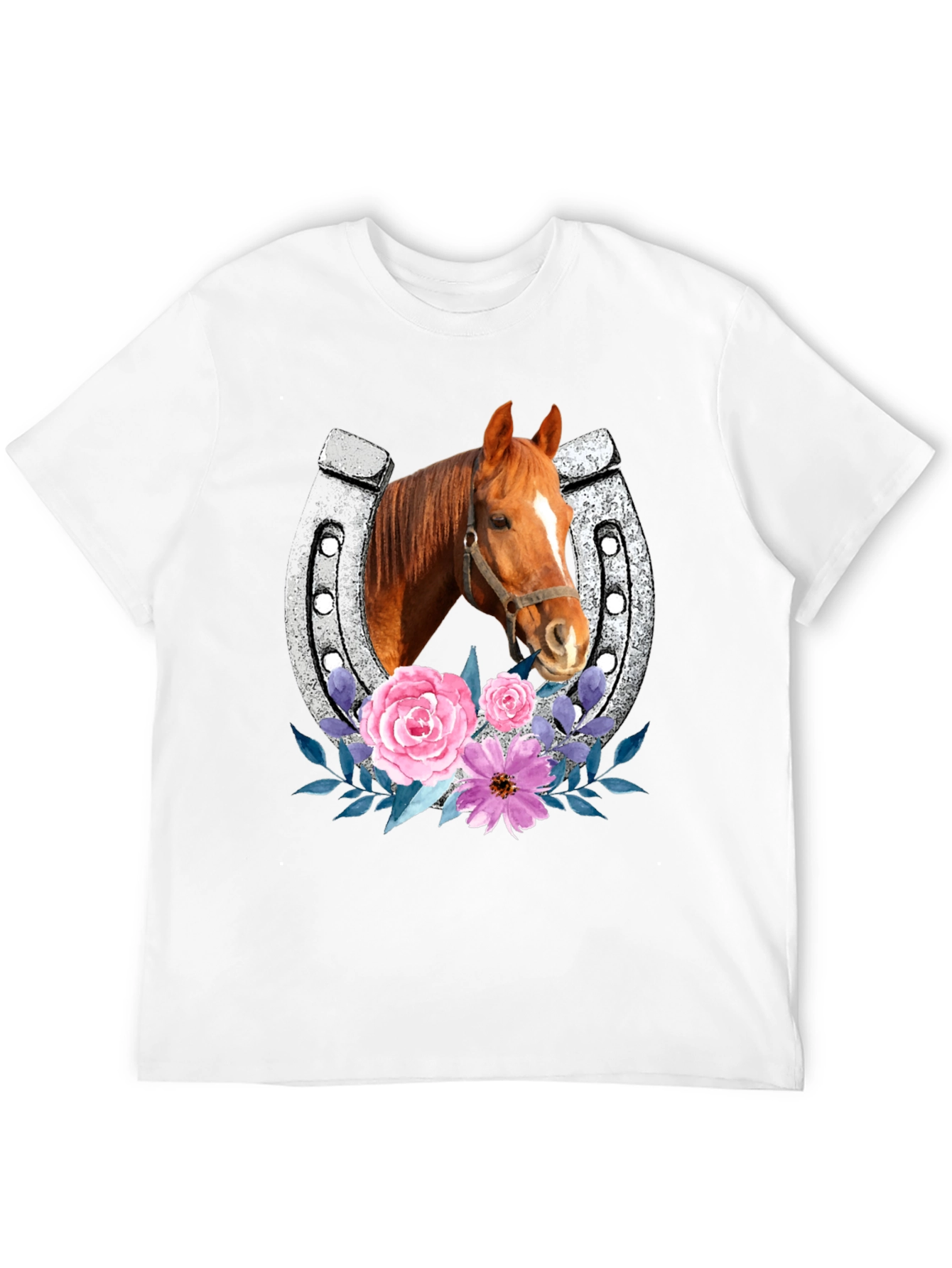 Horse & Horseshoe Floral Tee