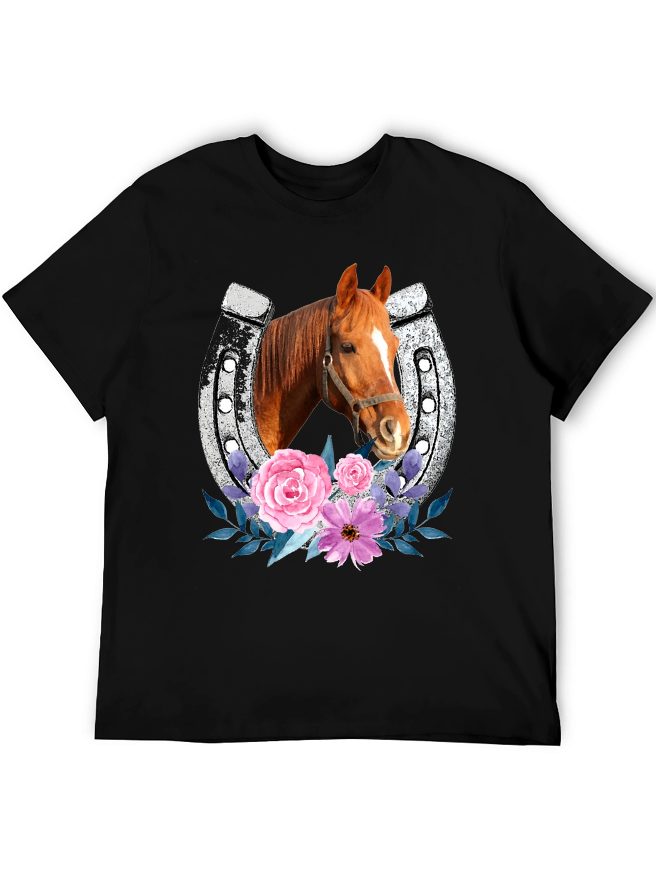 Horse & Horseshoe Floral Tee