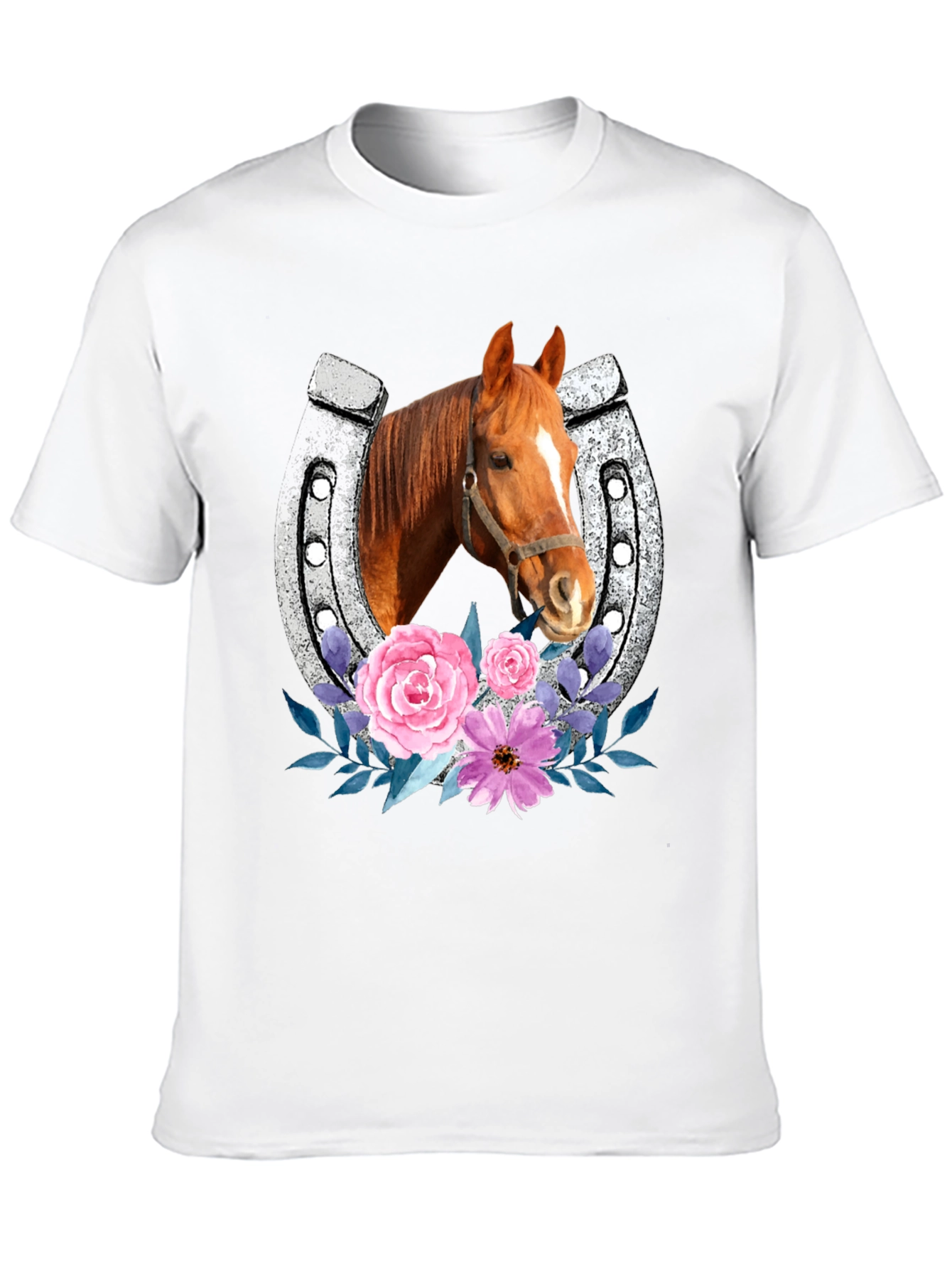 Horse & Horseshoe Floral Tee