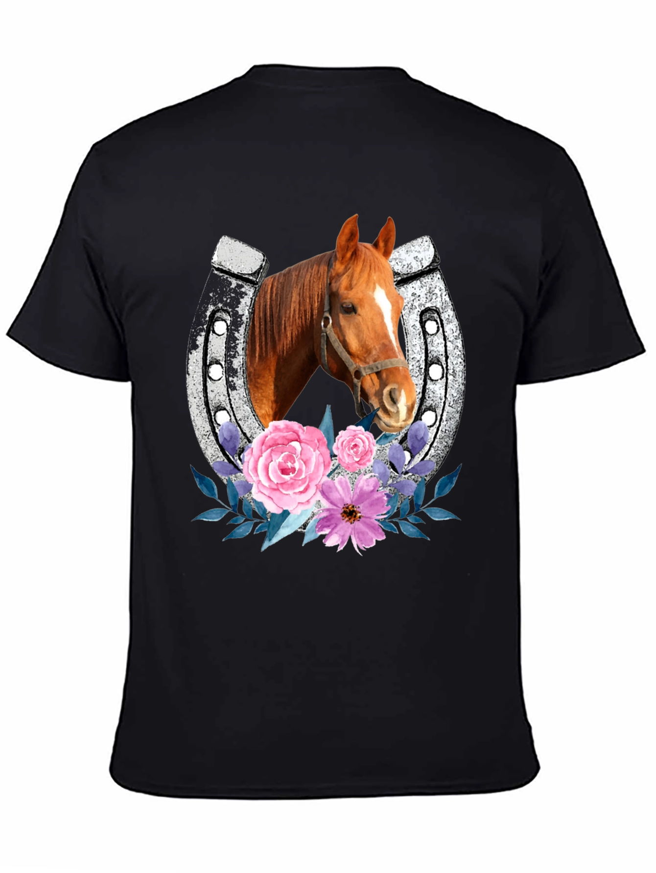 Horse & Horseshoe Floral Tee