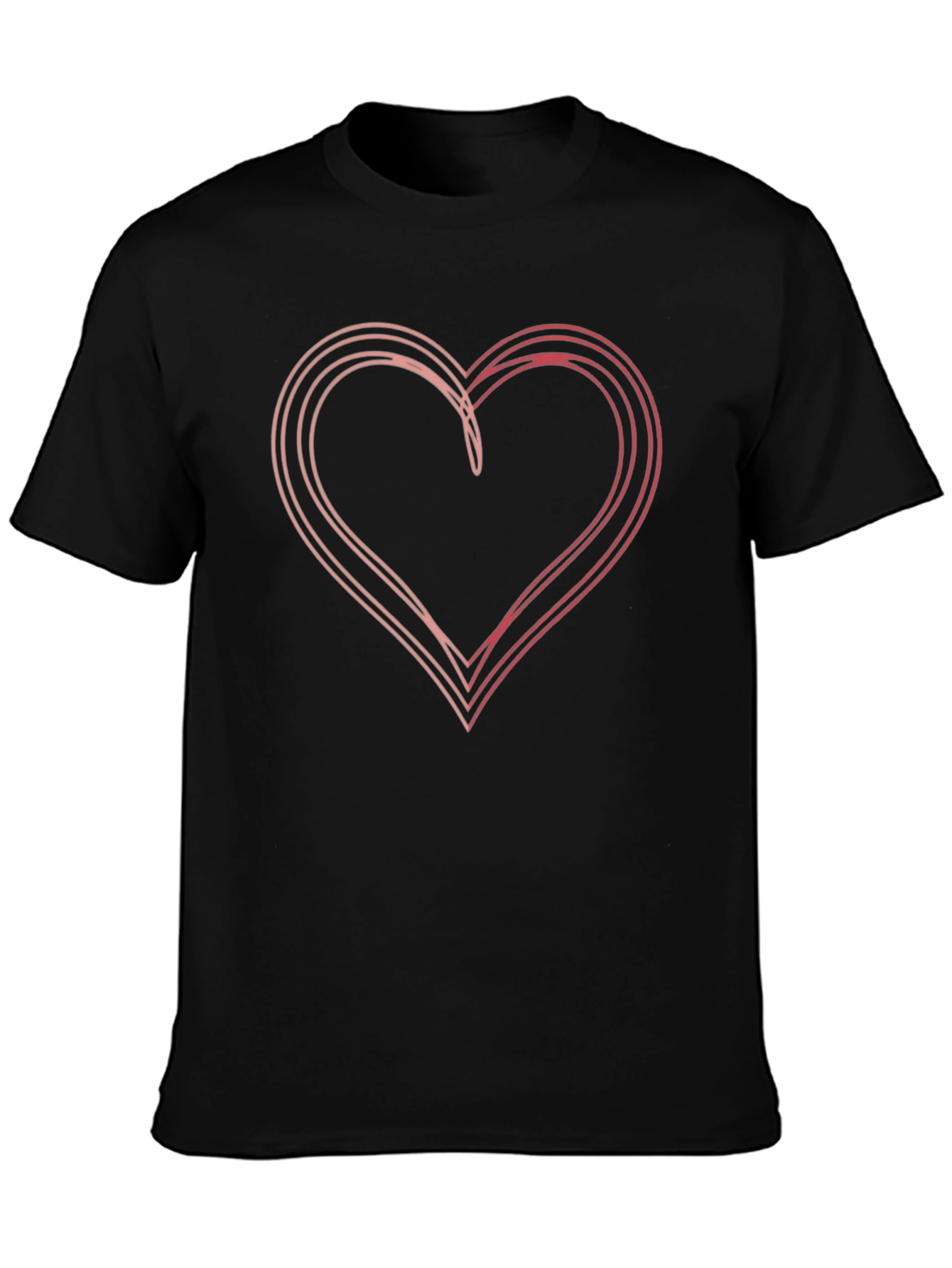 Heart Graphic Black T-Shirt - Modern Love