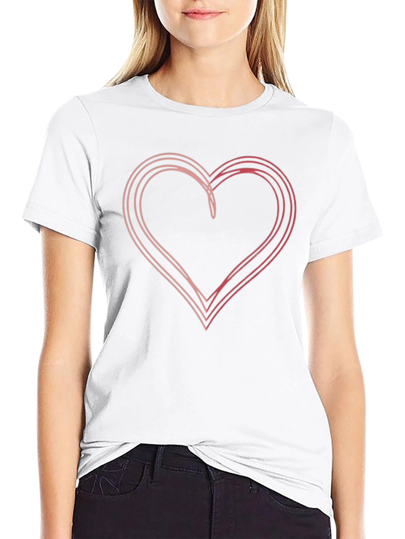 Heart Graphic Black T-Shirt - Modern Love