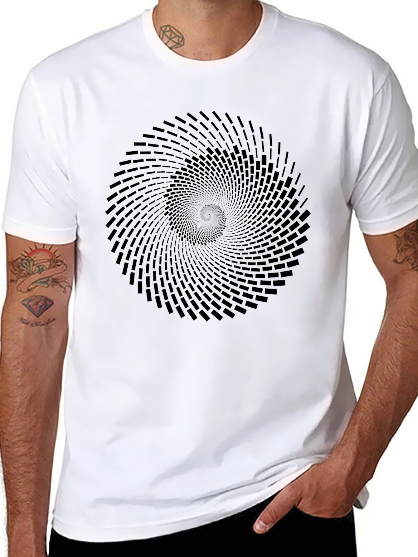 Hypnotic Vortex Black T-Shirt