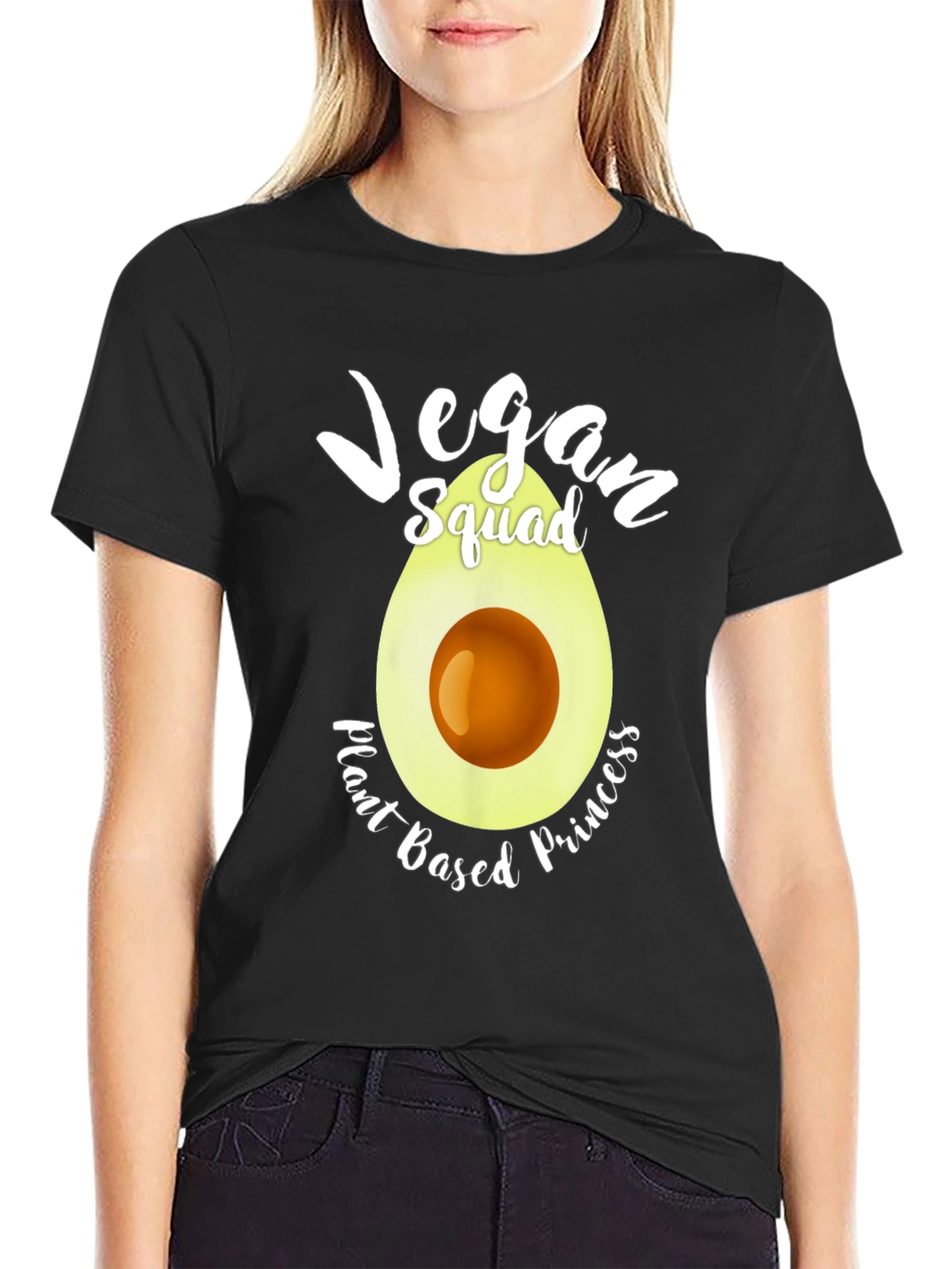 Vegan Squad Avocado Graphic T-Shirt