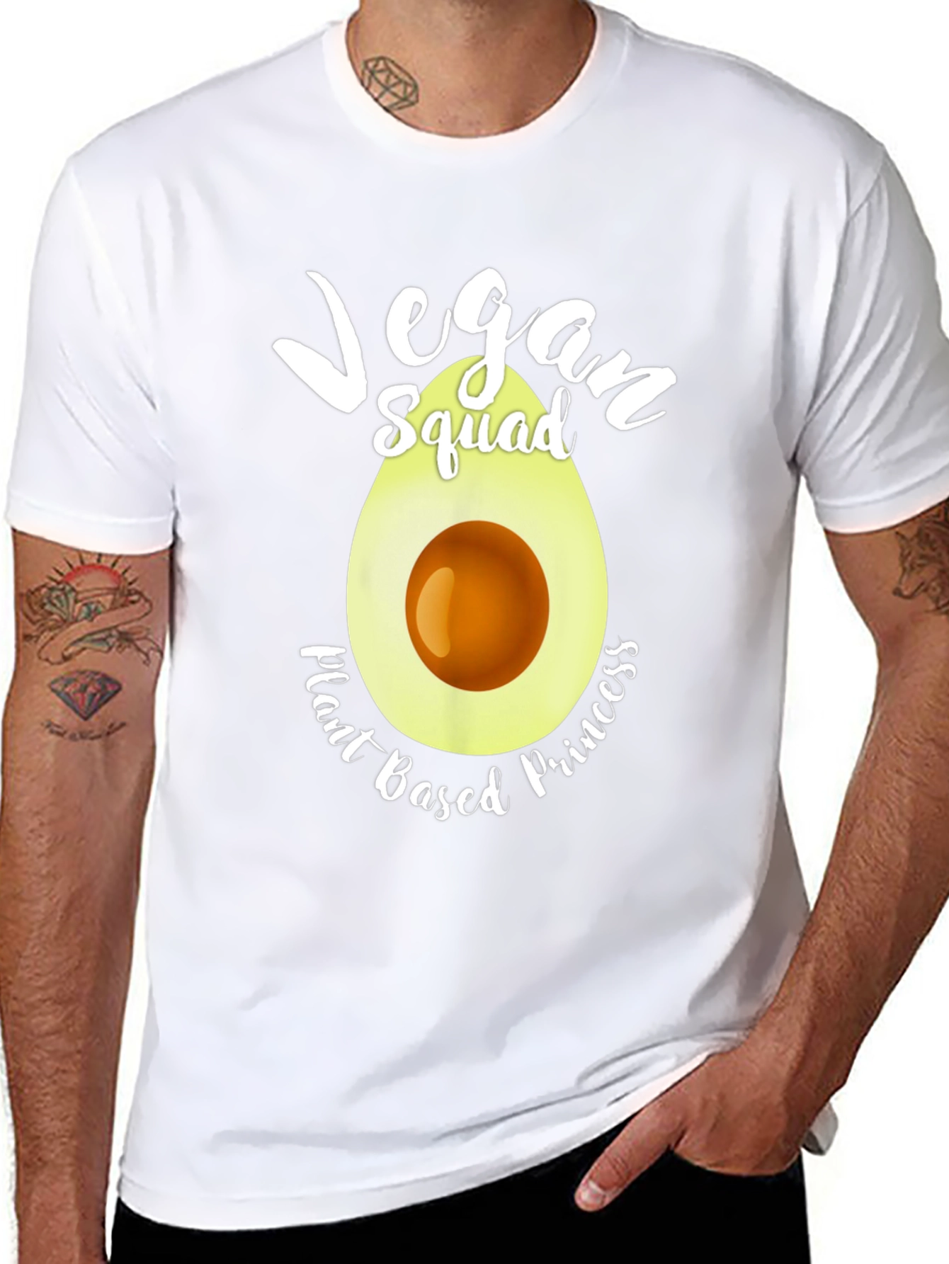 Vegan Squad Avocado Graphic T-Shirt