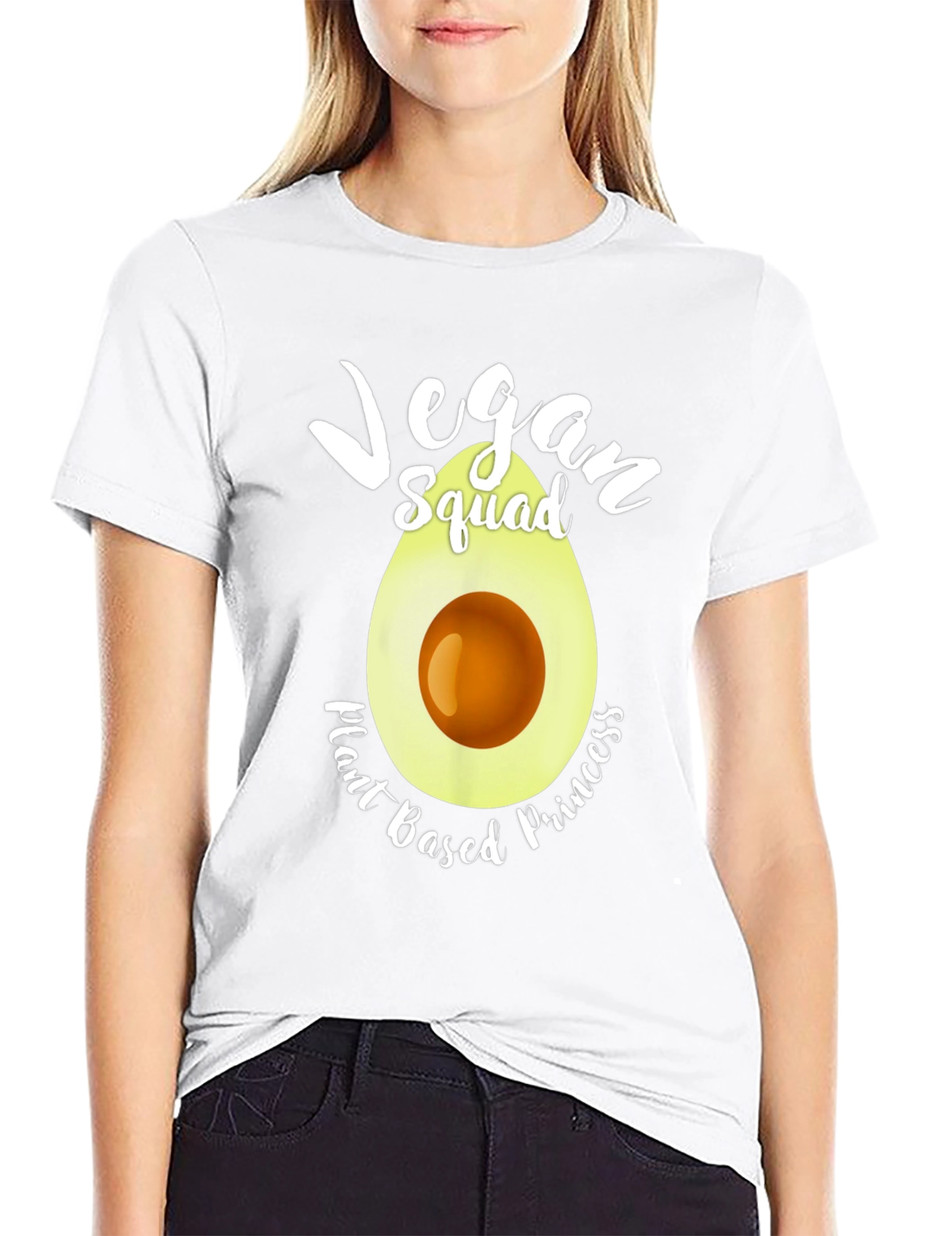 Vegan Squad Avocado Graphic T-Shirt