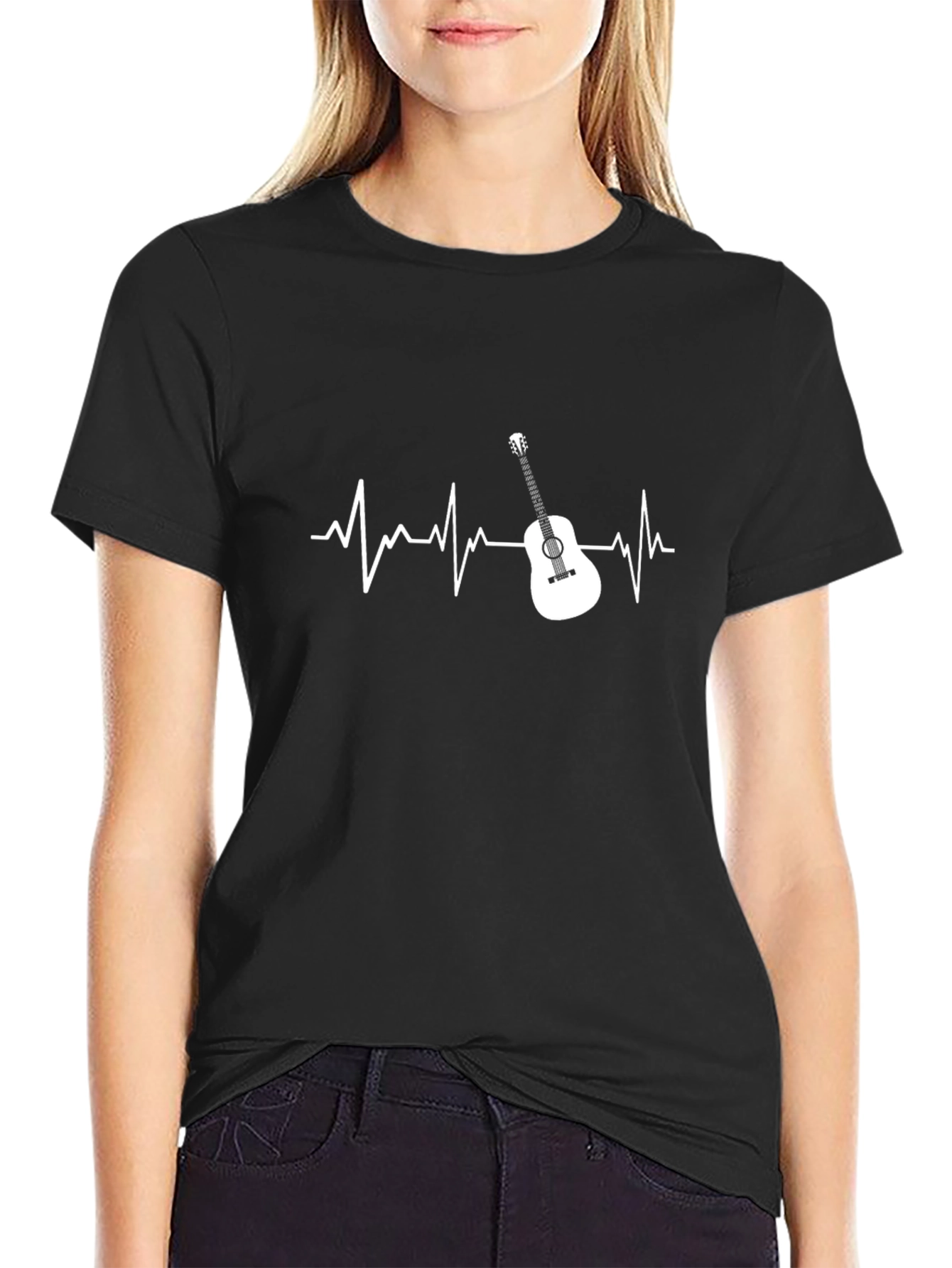 Guitar Heartbeat T-Shirt - Music Lover Tee