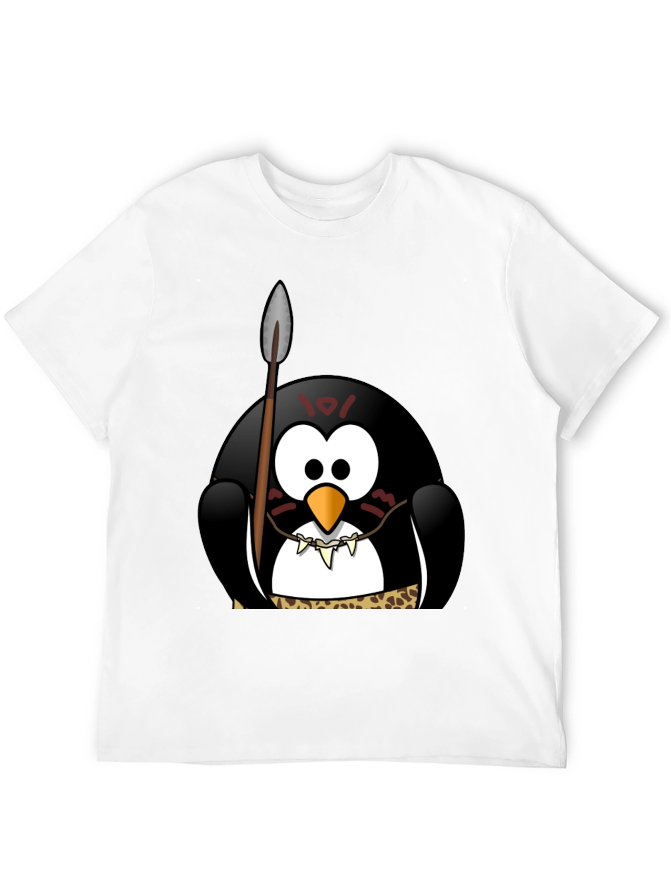 Tribal Penguin Graphic T-Shirt - Black Cotton Tee