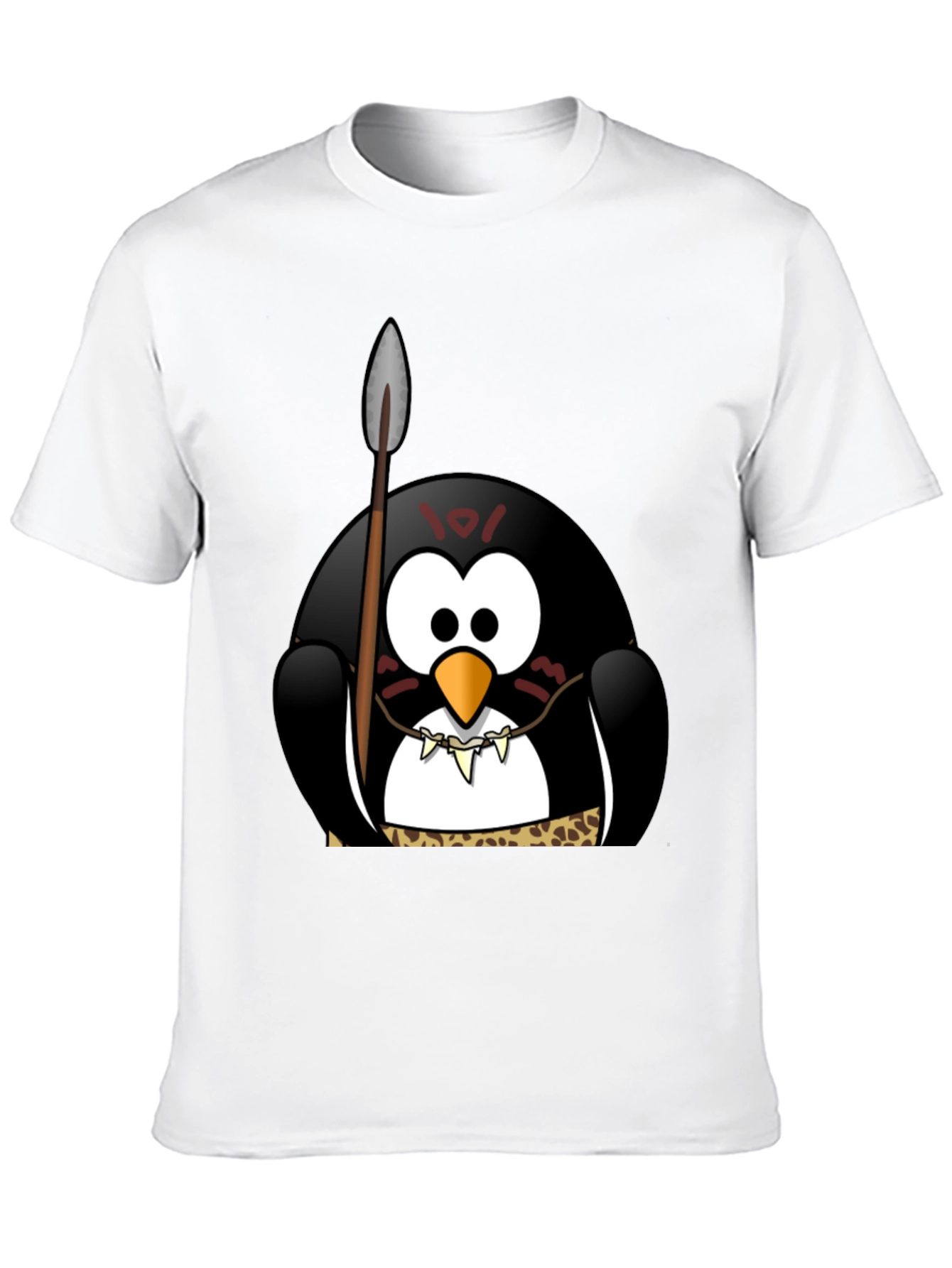 Tribal Penguin Graphic T-Shirt - Black Cotton Tee