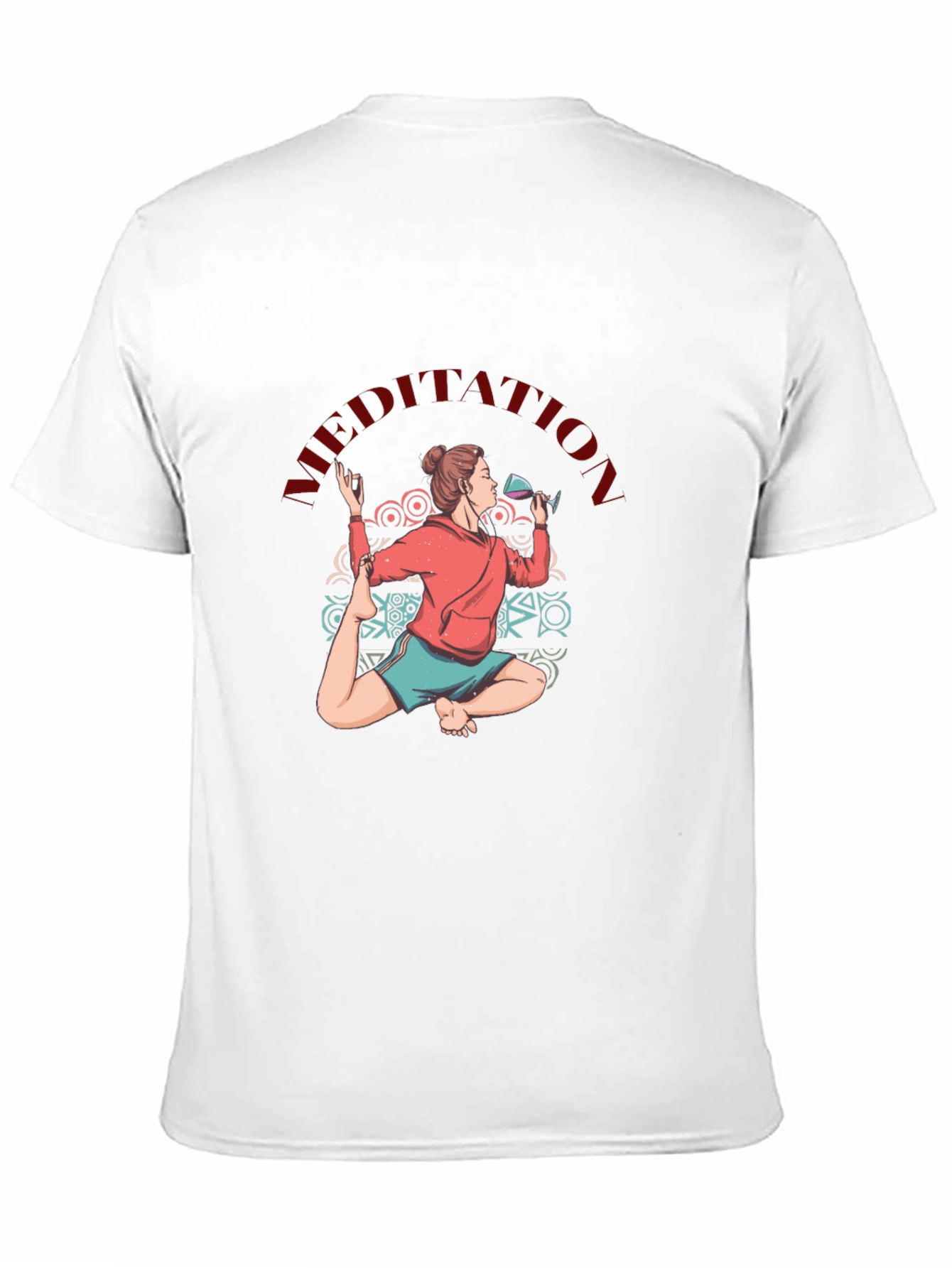 Meditative Yoga Wine Lover T-Shirt