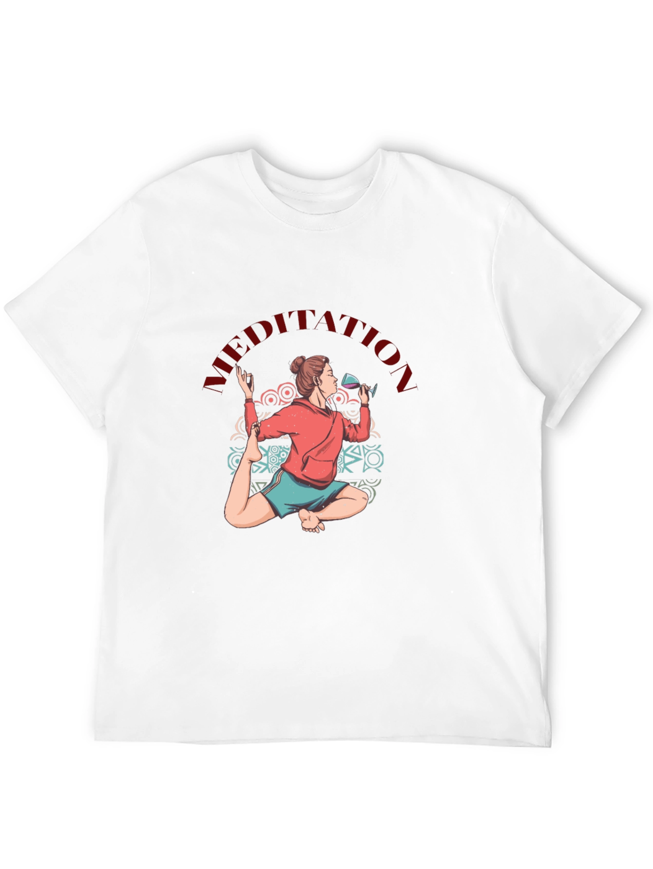 Meditative Yoga Wine Lover T-Shirt
