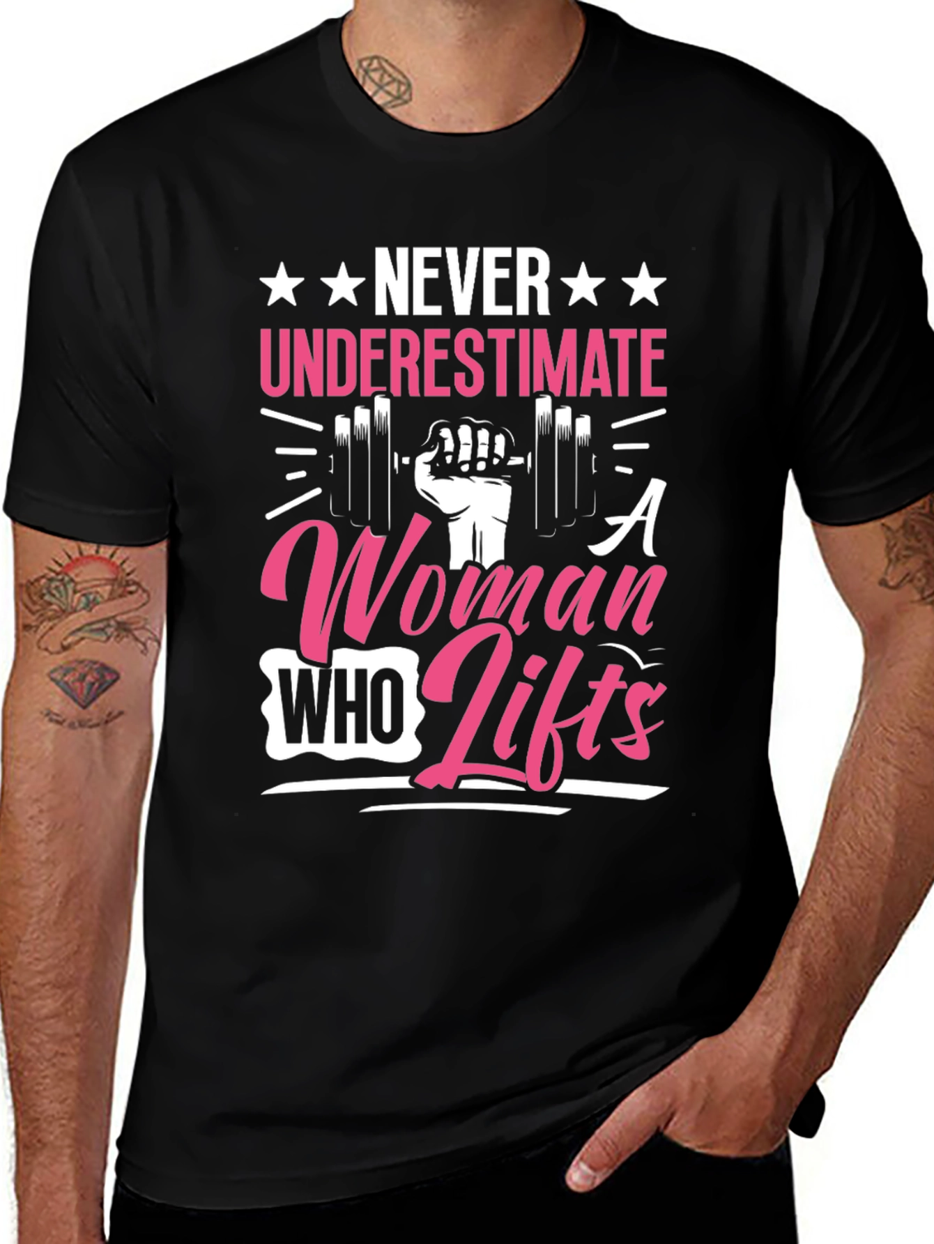 Never Underestimate A Woman Who Lifts T-Shirt