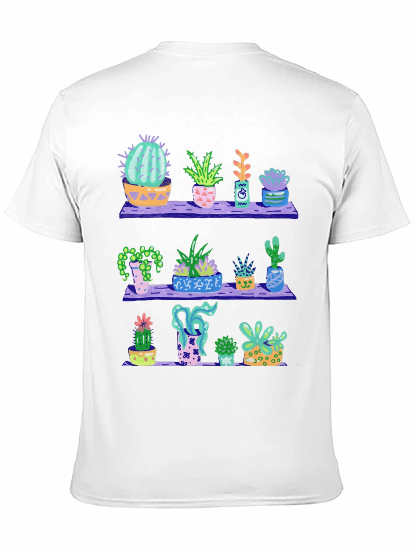 Cactus Shelf T-Shirt - Trendy Plant Lover Tee