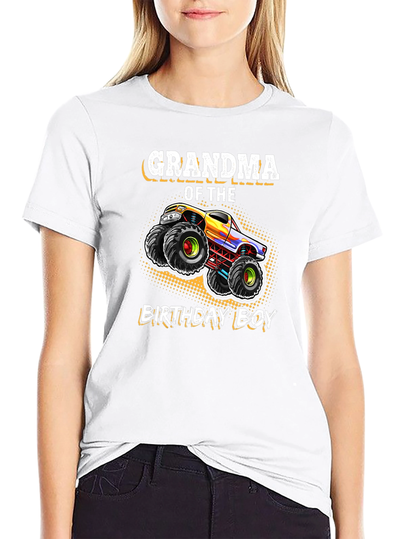 Grandma of the Birthday Boy Monster Truck T-Shirt