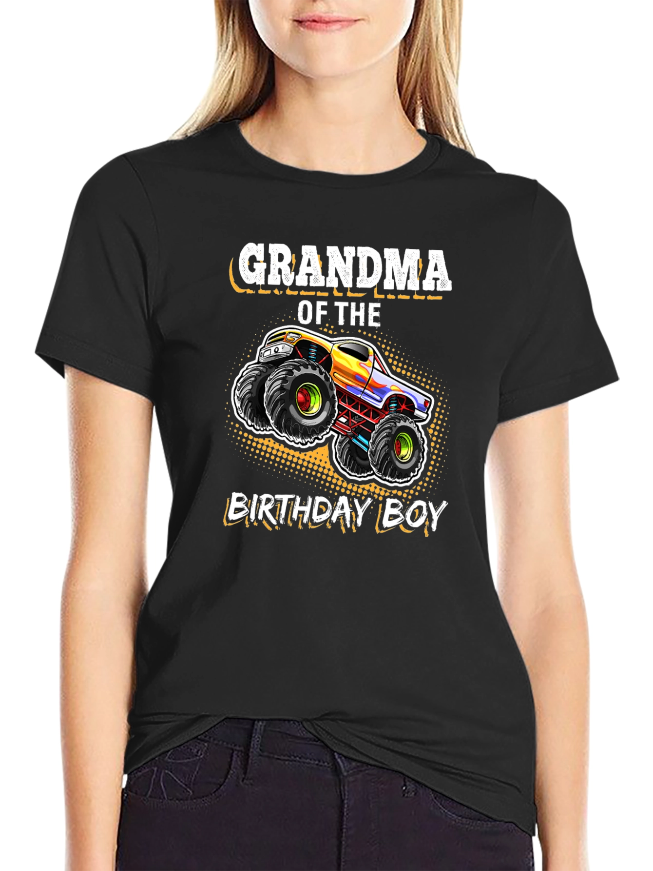Grandma of the Birthday Boy Monster Truck T-Shirt