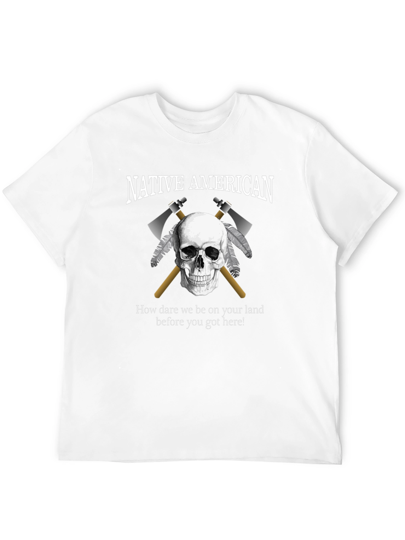 Native American Skull T-Shirt: Land Rights Design
