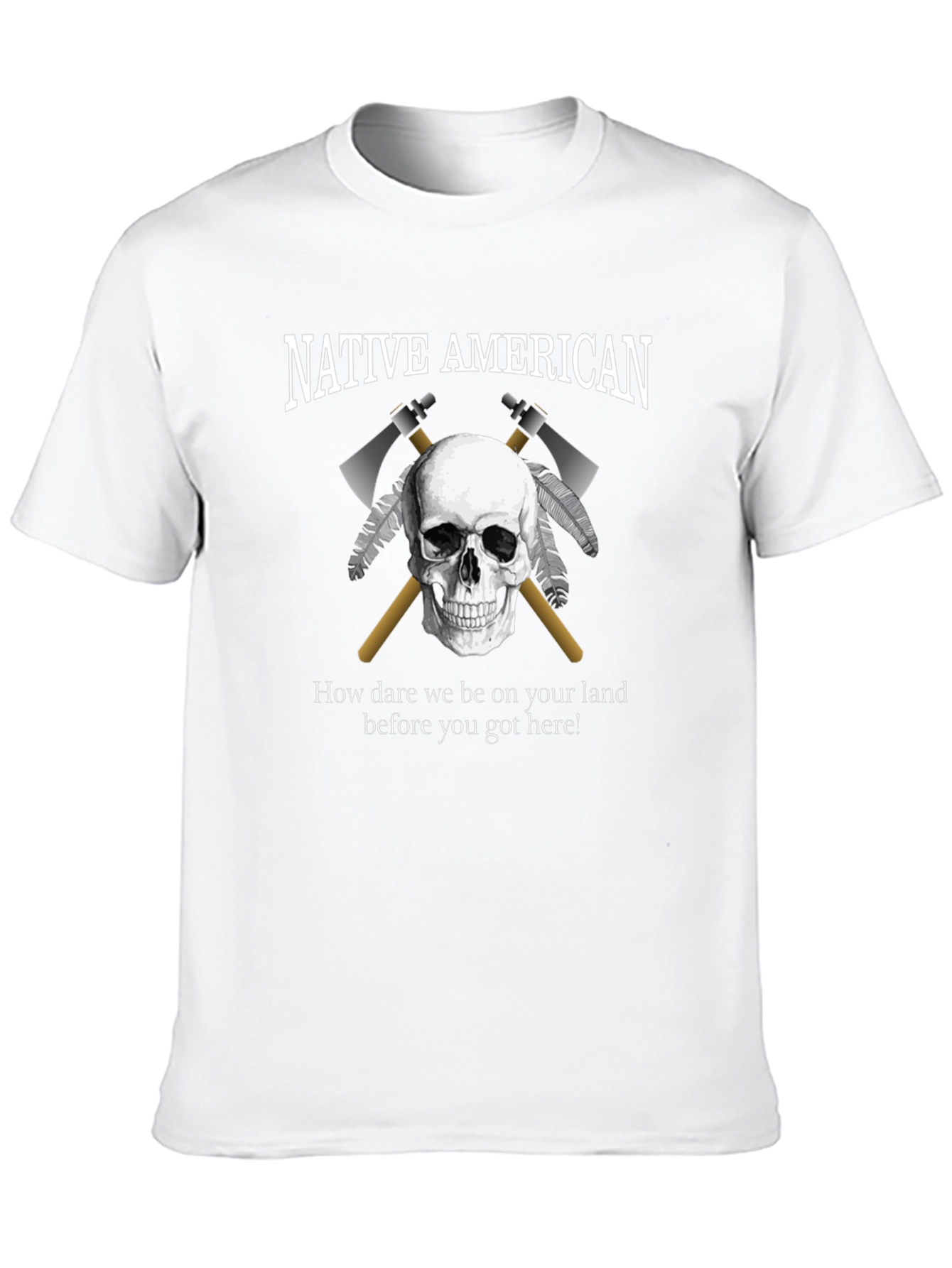 Native American Skull T-Shirt: Land Rights Design