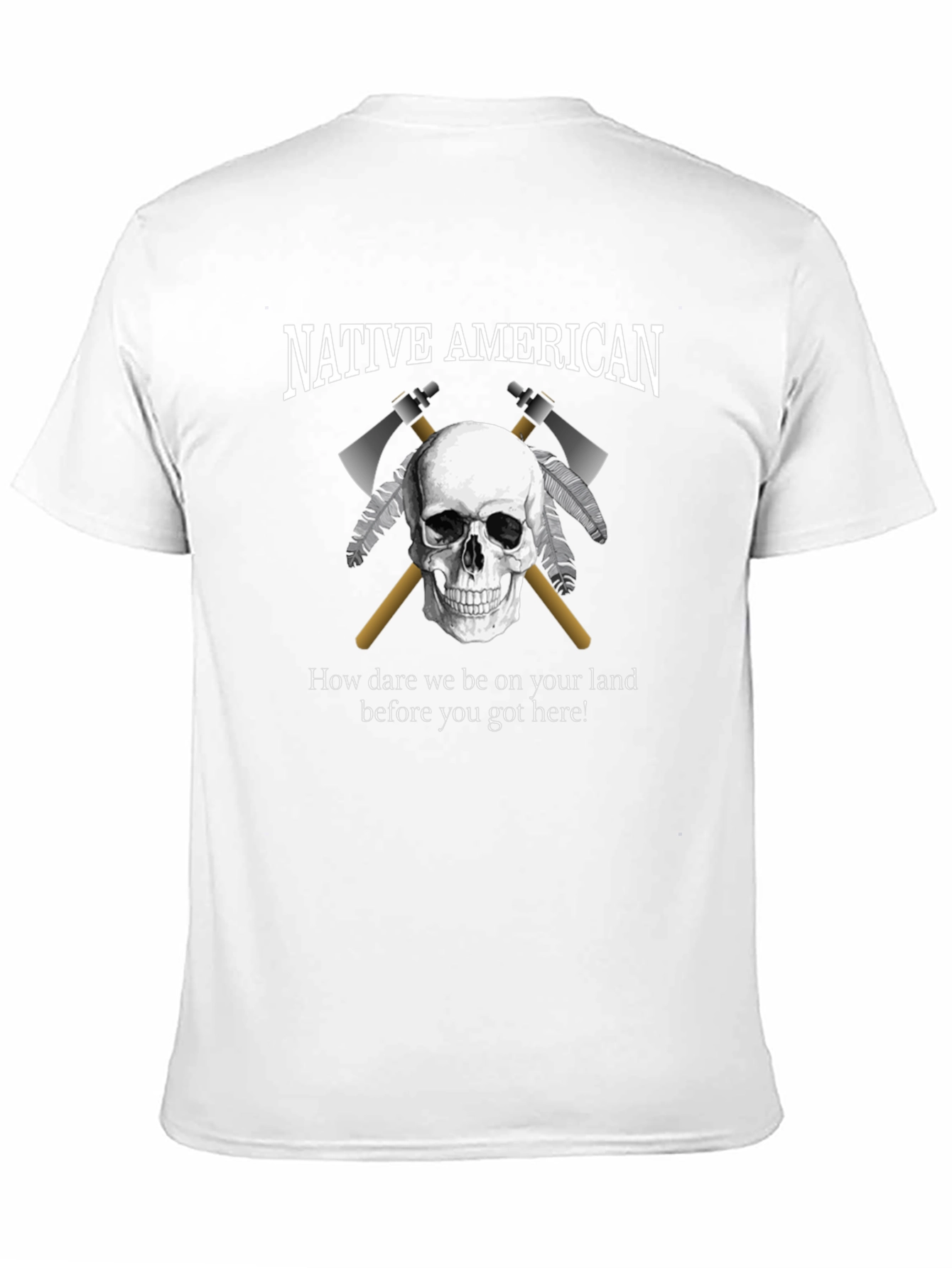 Native American Skull T-Shirt: Land Rights Design