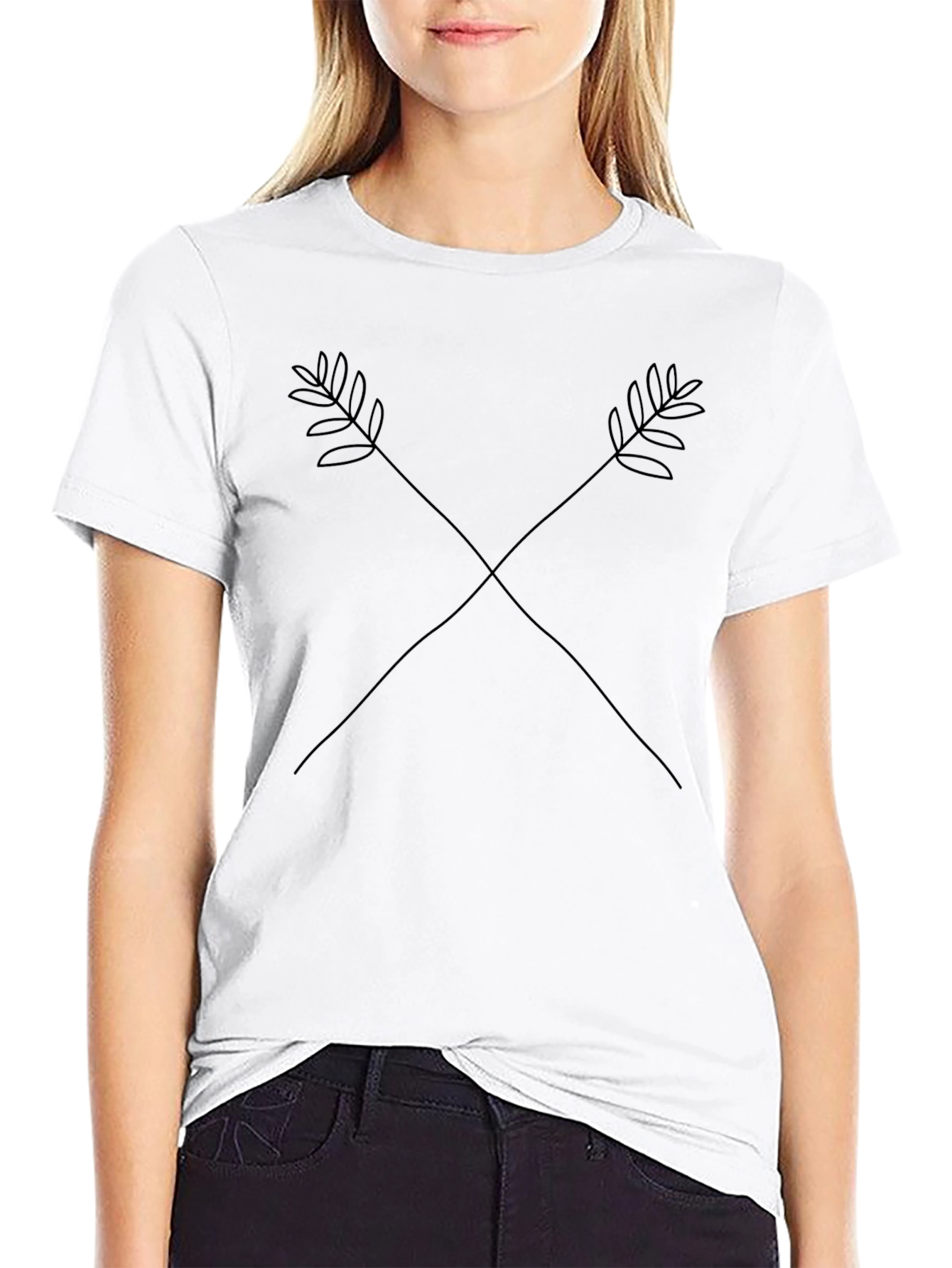 Minimalist Arrow Graphic Black T-Shirt