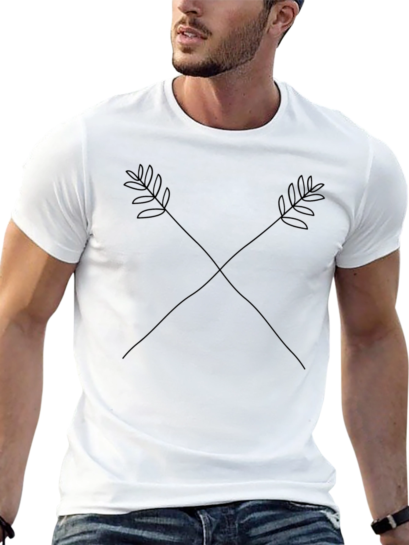 Minimalist Arrow Graphic Black T-Shirt