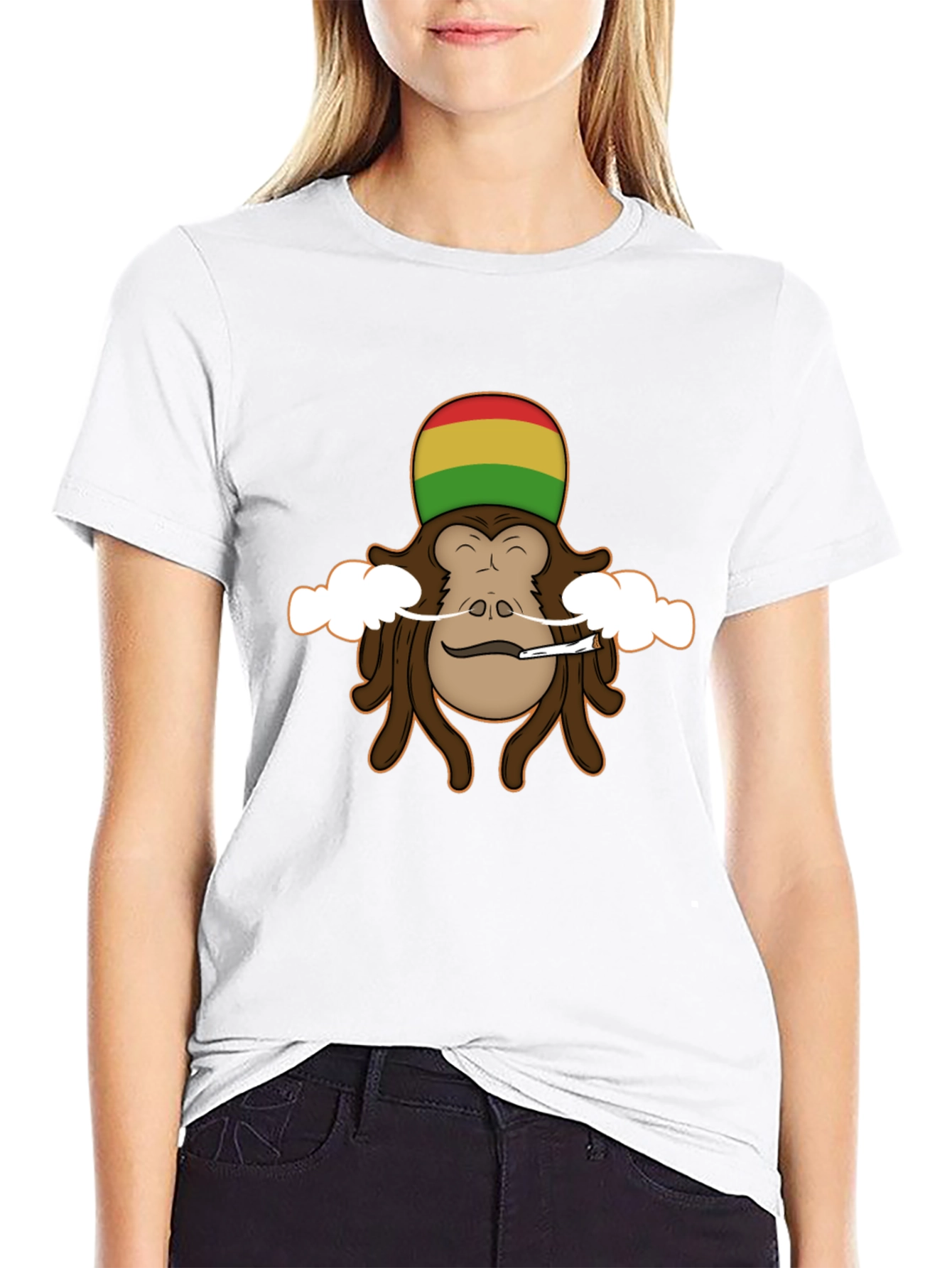 Rasta Monkey Graphic Tee - Cool Novelty Shirt