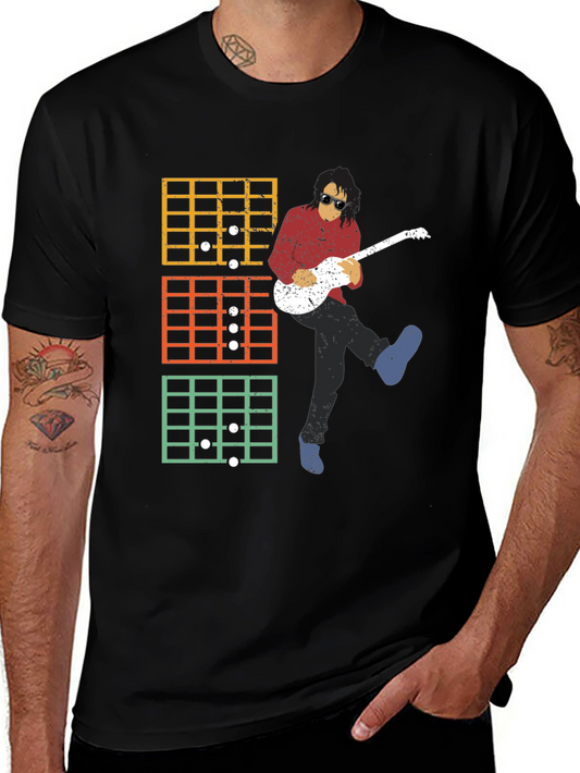 Guitar Chords Graphic Tee - Black Unisex T-Shirt