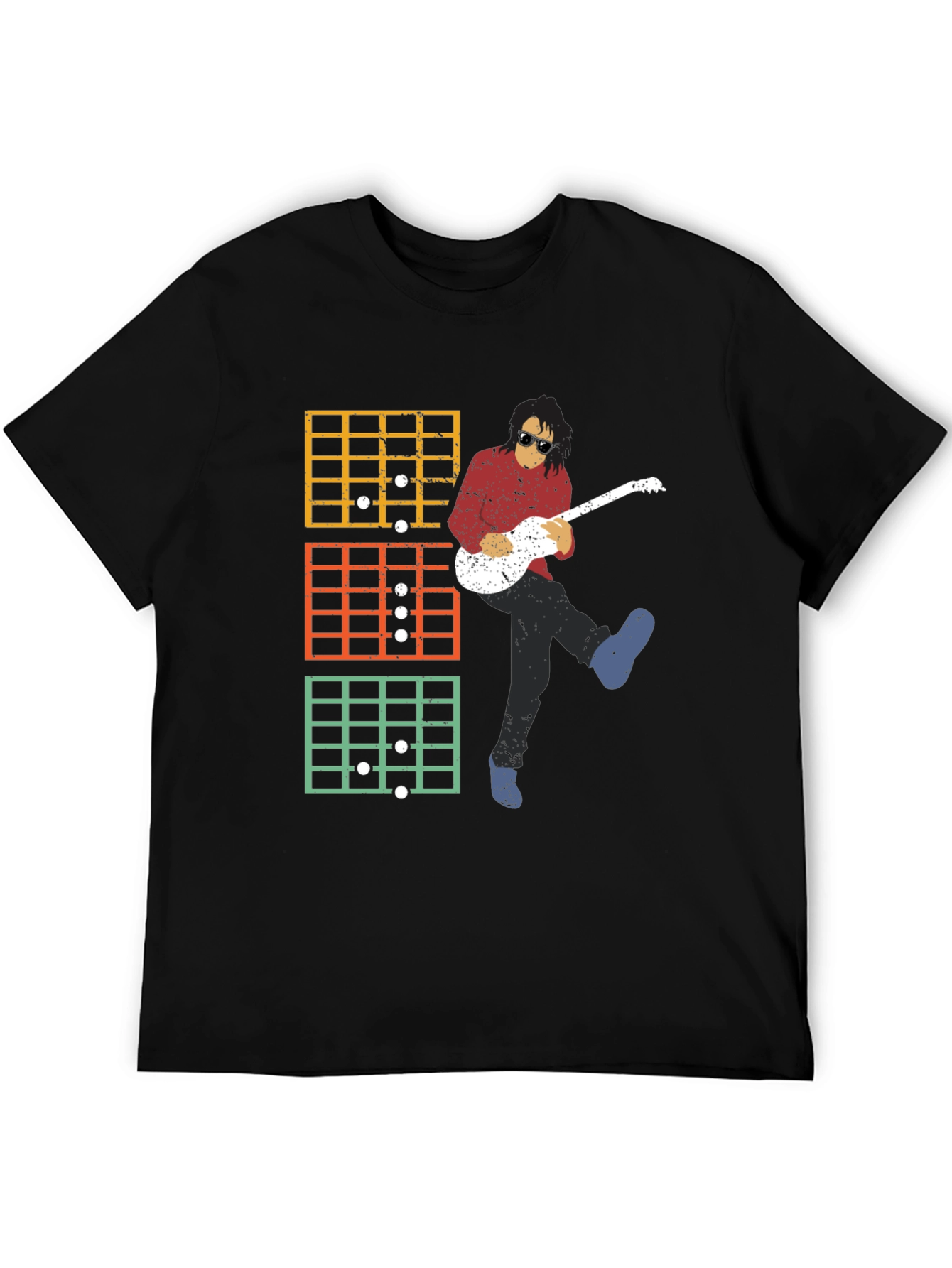 Guitar Chords Graphic Tee - Black Unisex T-Shirt