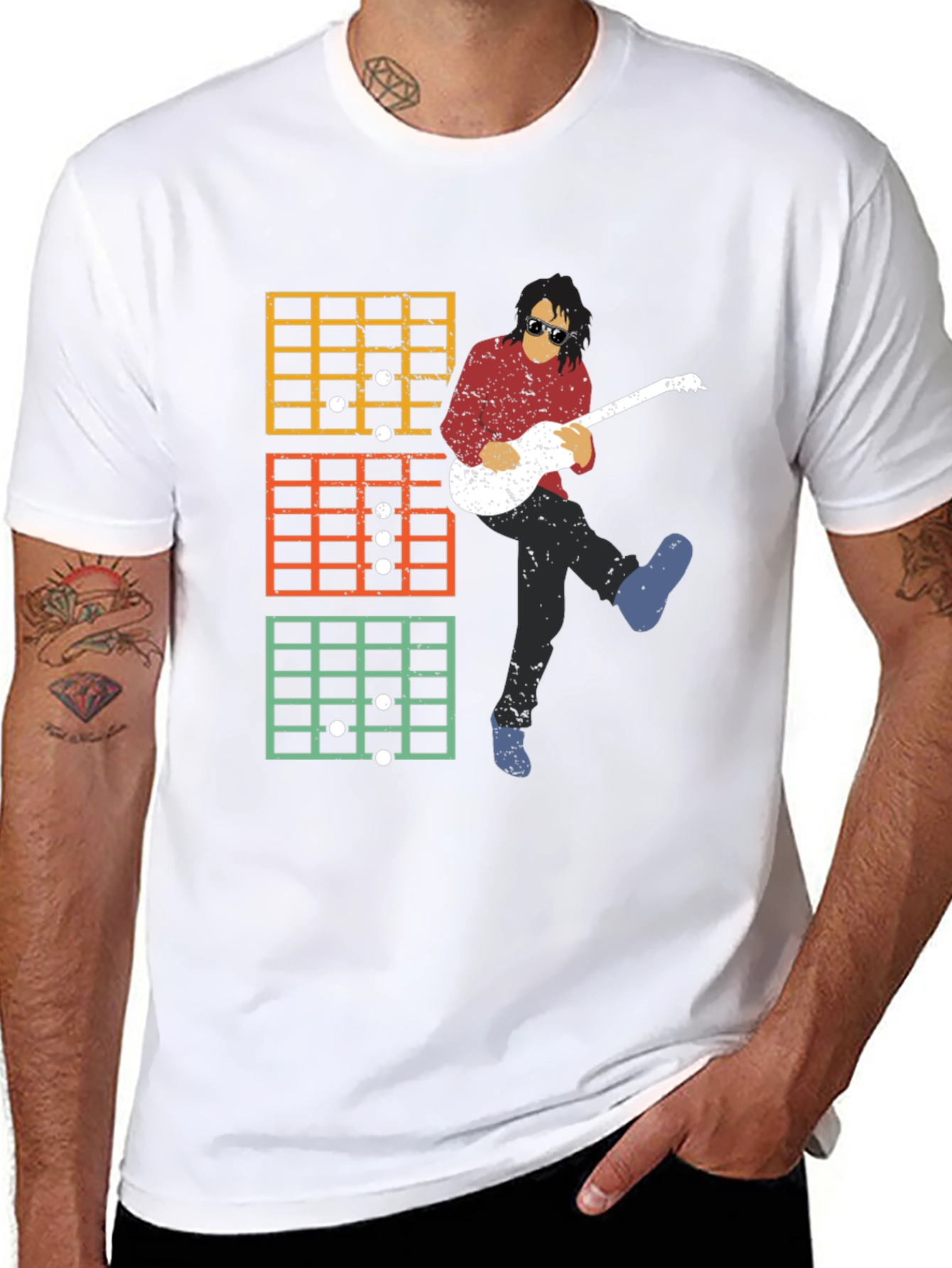 Guitar Chords Graphic Tee - Black Unisex T-Shirt