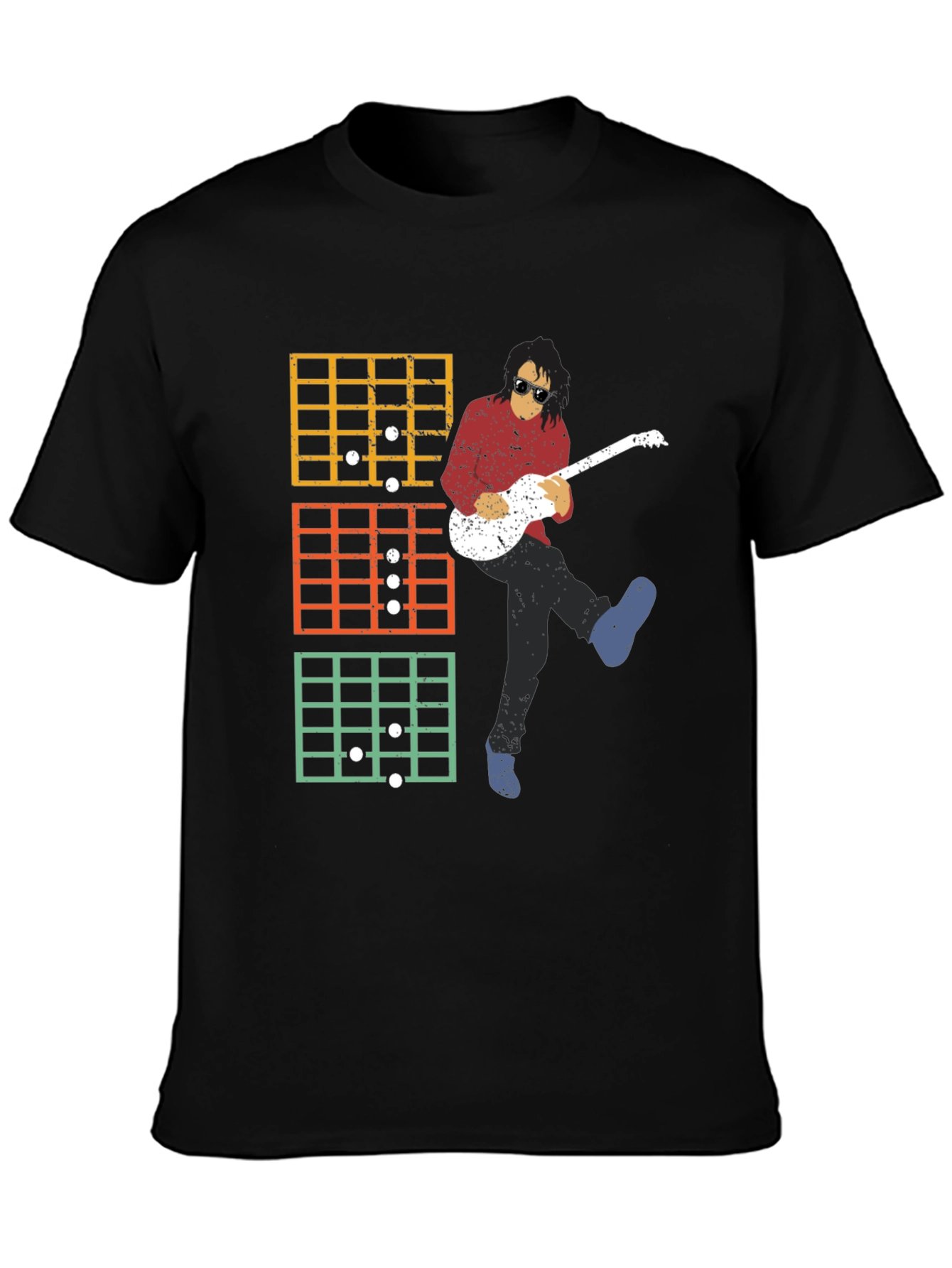 Guitar Chords Graphic Tee - Black Unisex T-Shirt