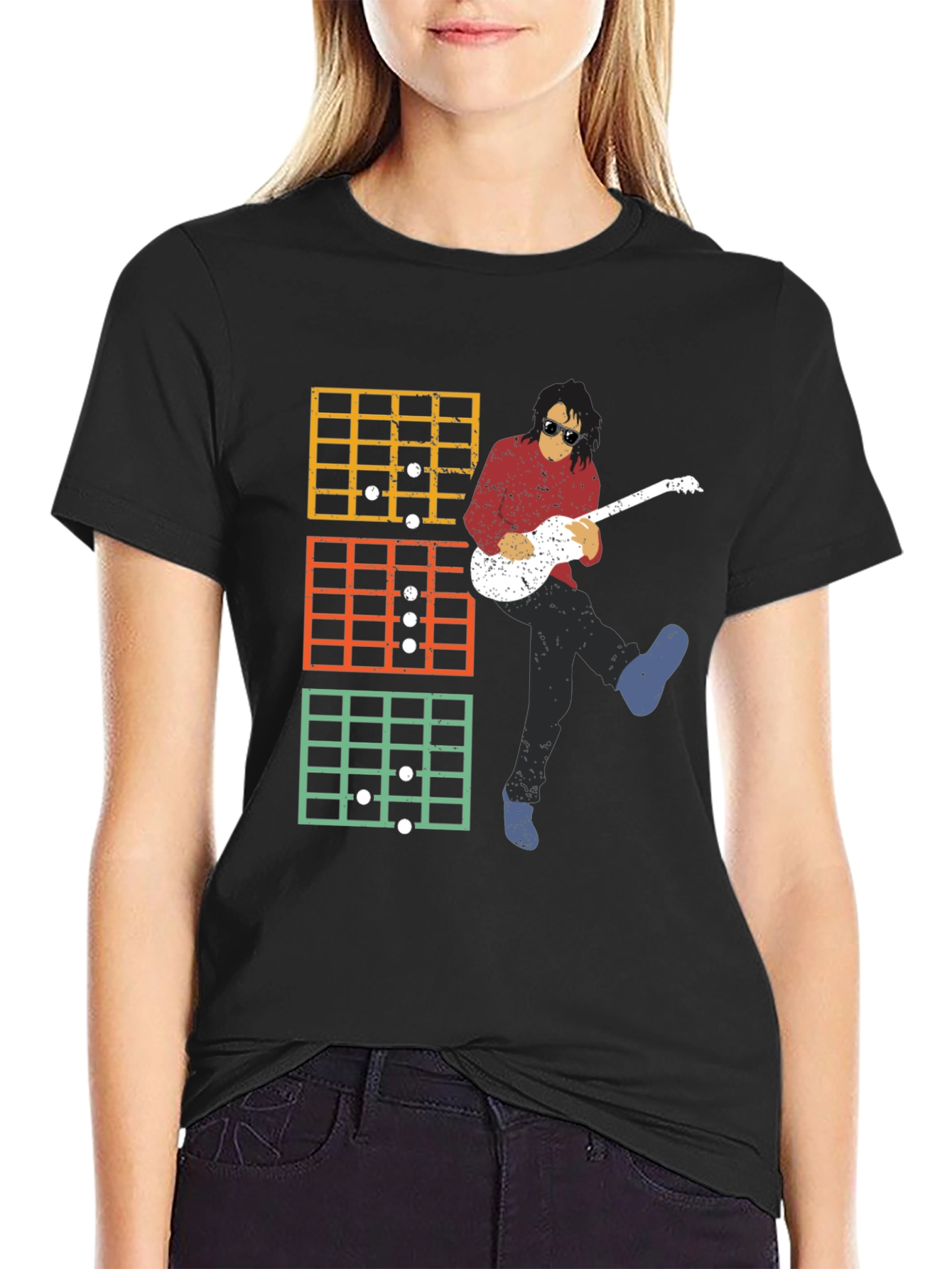 Guitar Chords Graphic Tee - Black Unisex T-Shirt