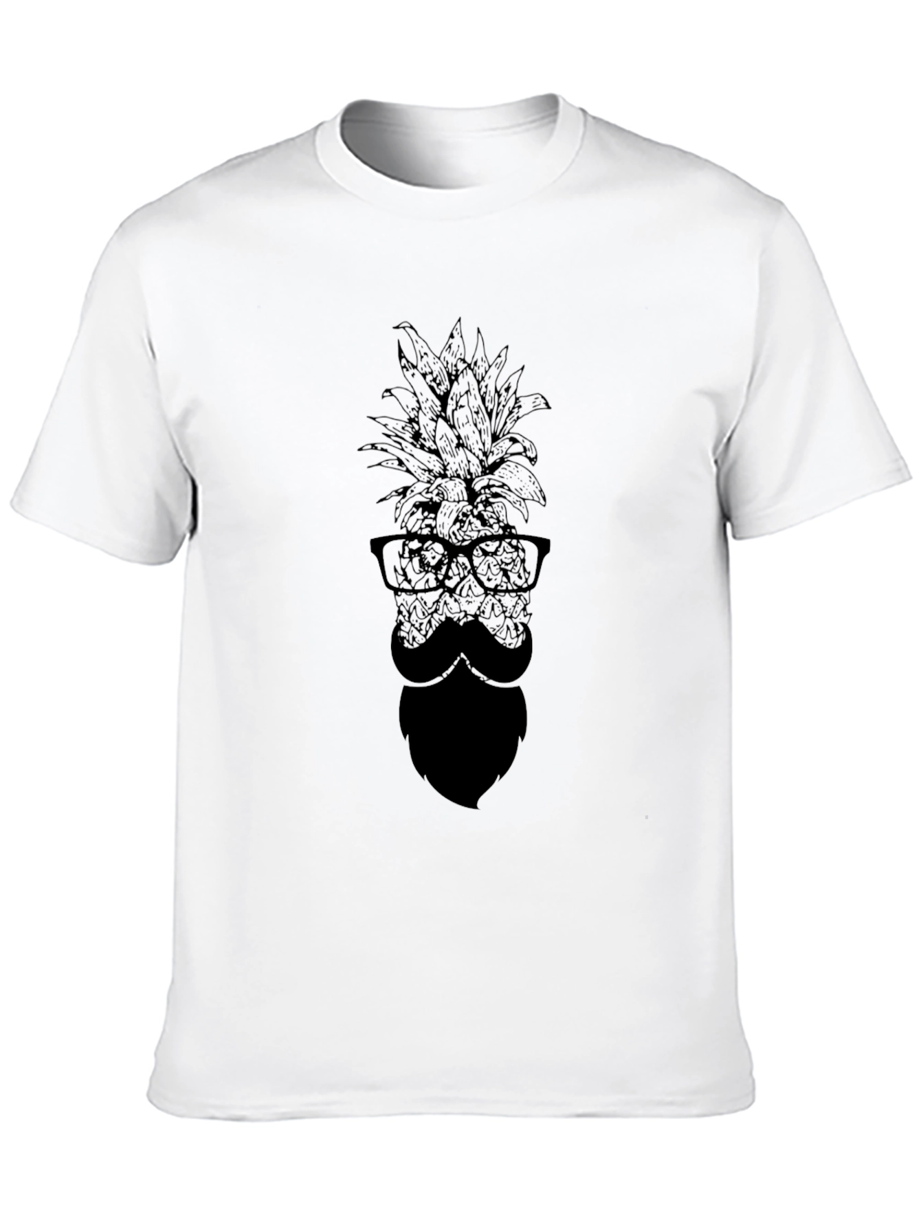 Mens Black Pineapple Graphic Tee