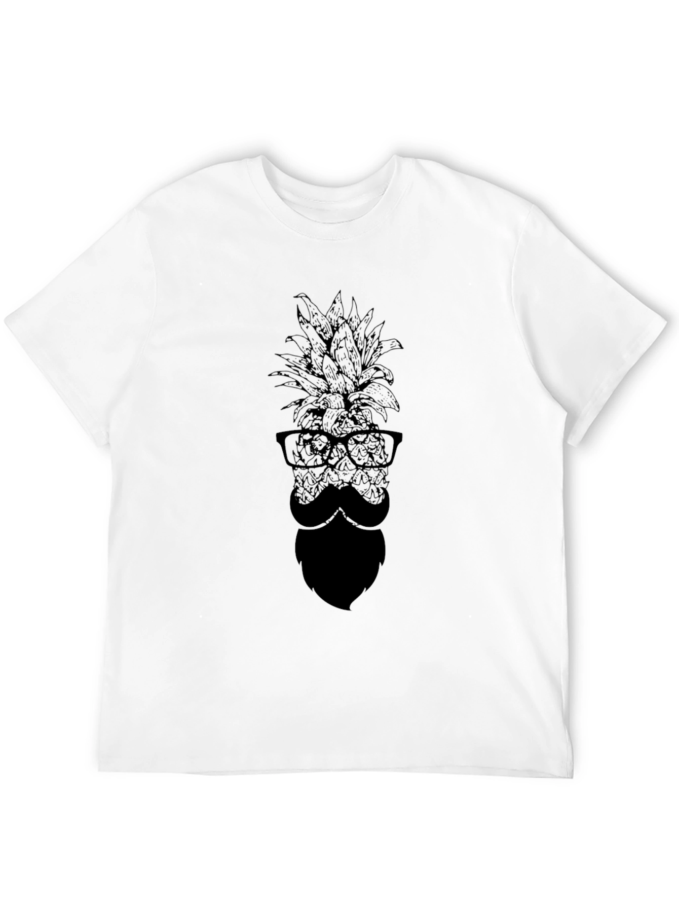 Mens Black Pineapple Graphic Tee