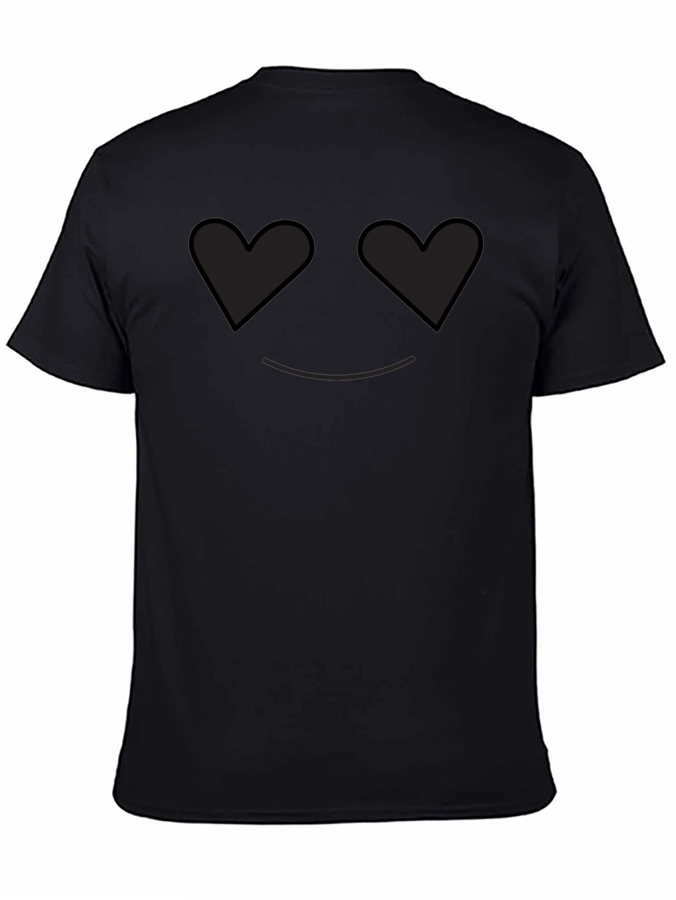 Heart Eyes Emoji T-Shirt -  Black