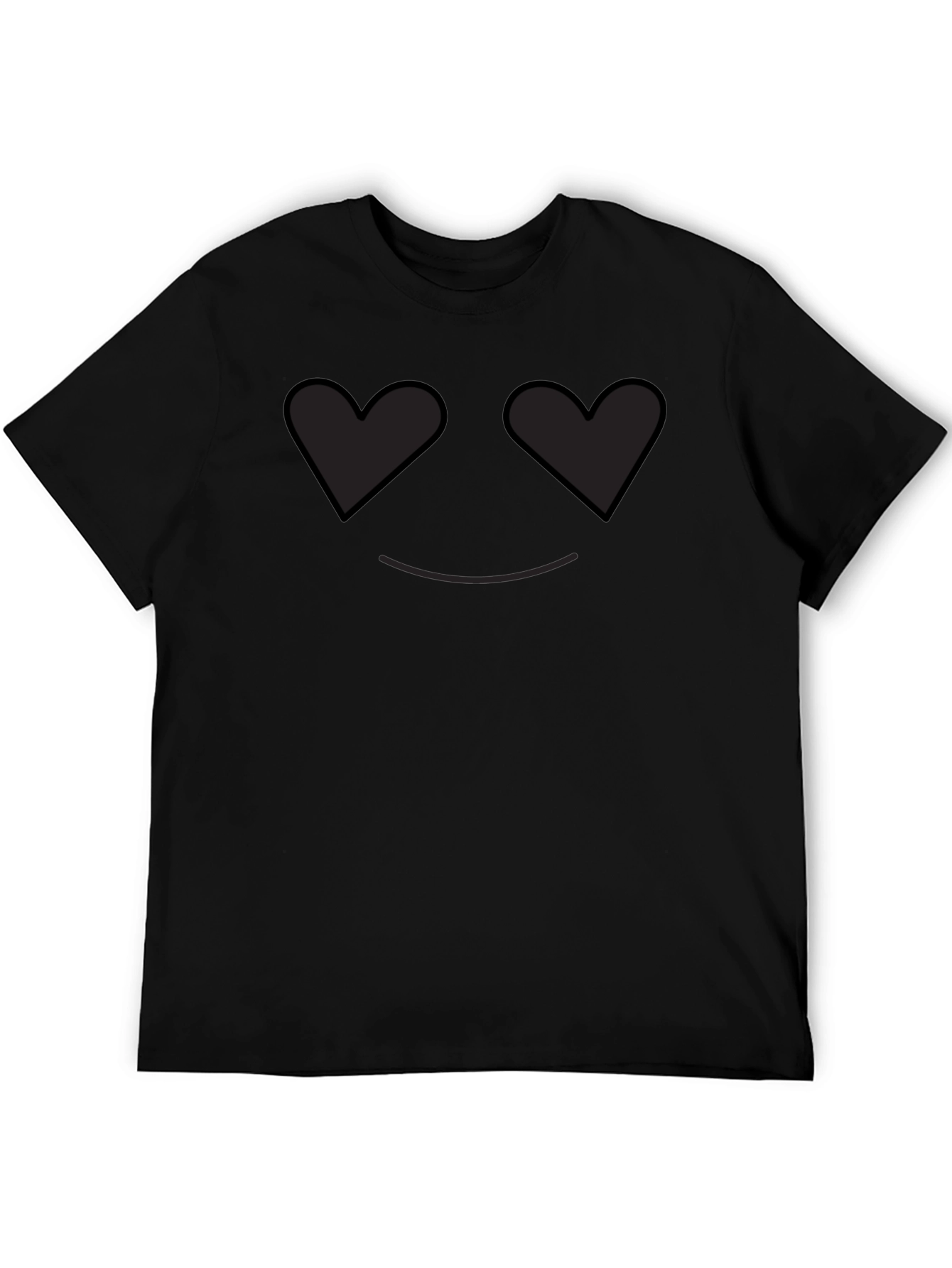 Heart Eyes Emoji T-Shirt -  Black