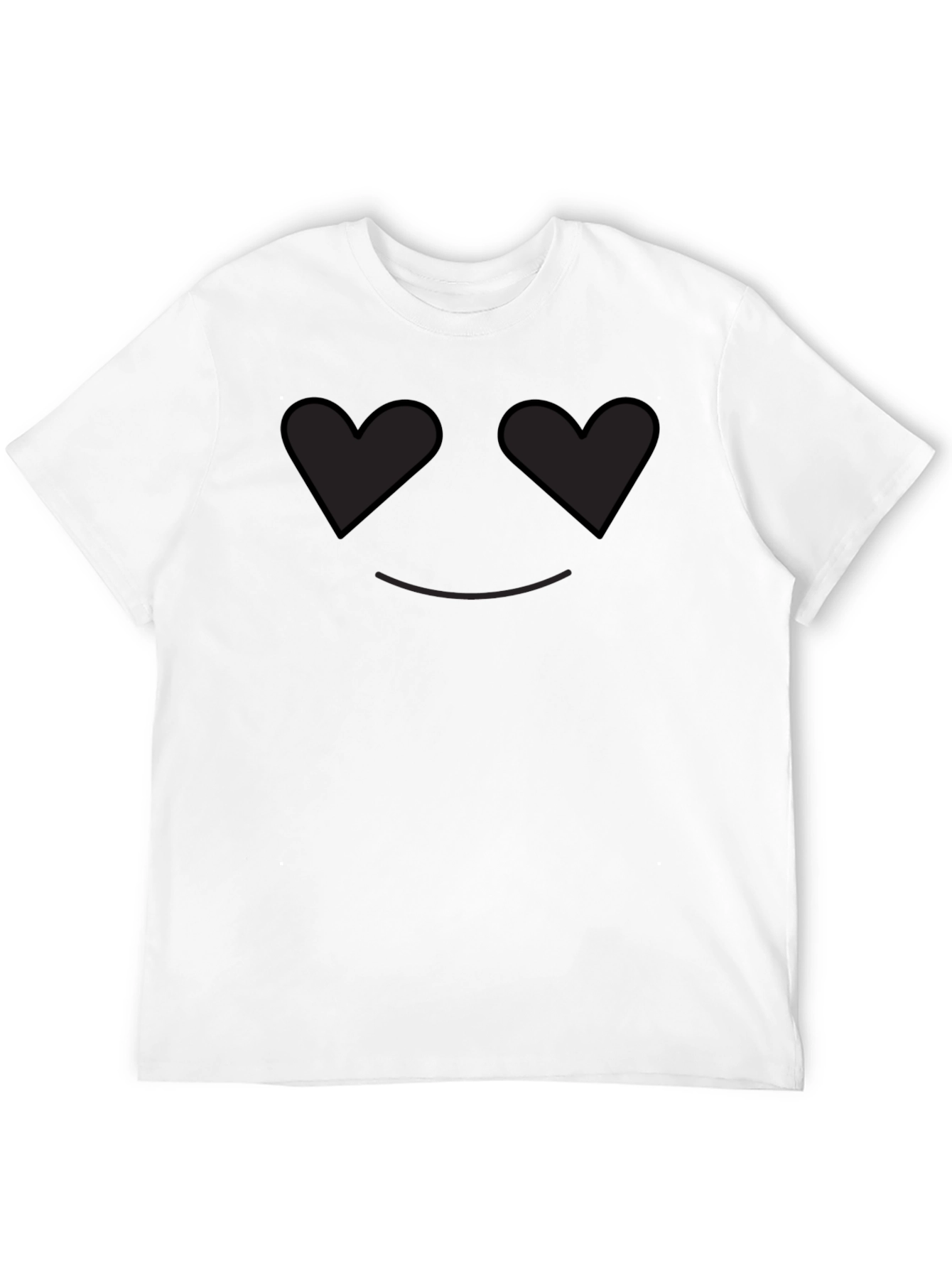 Heart Eyes Emoji T-Shirt -  Black