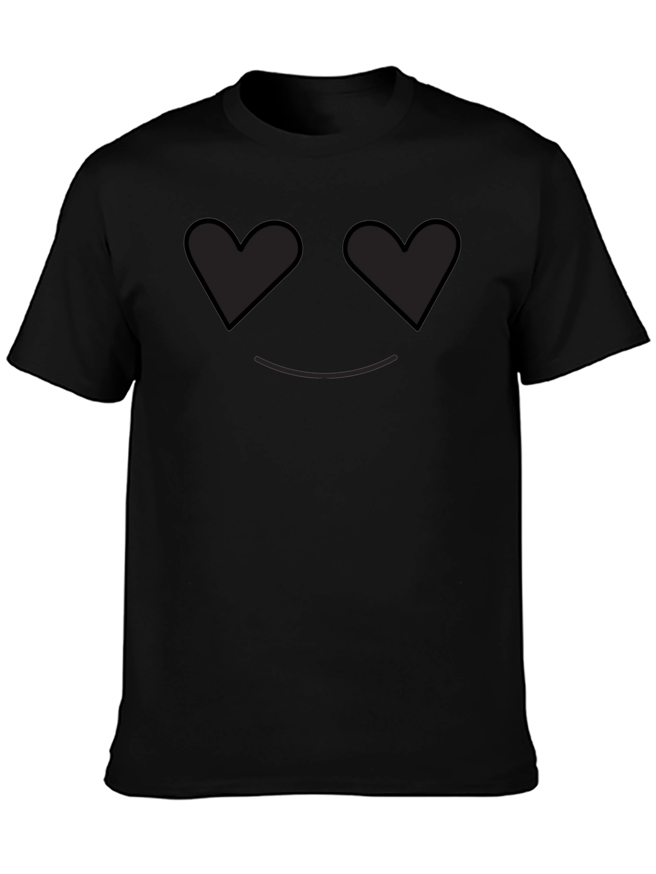Heart Eyes Emoji T-Shirt -  Black