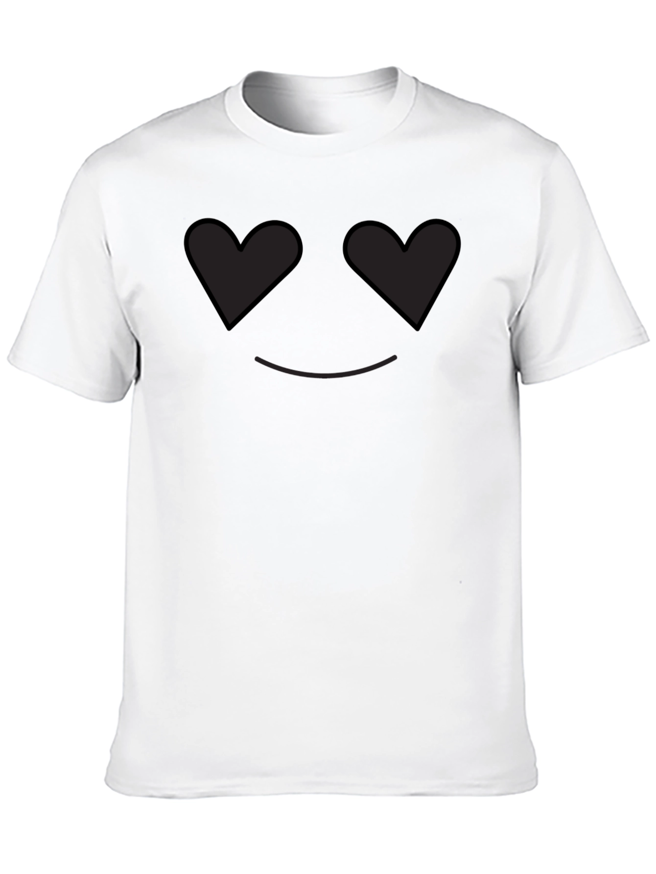 Heart Eyes Emoji T-Shirt -  Black