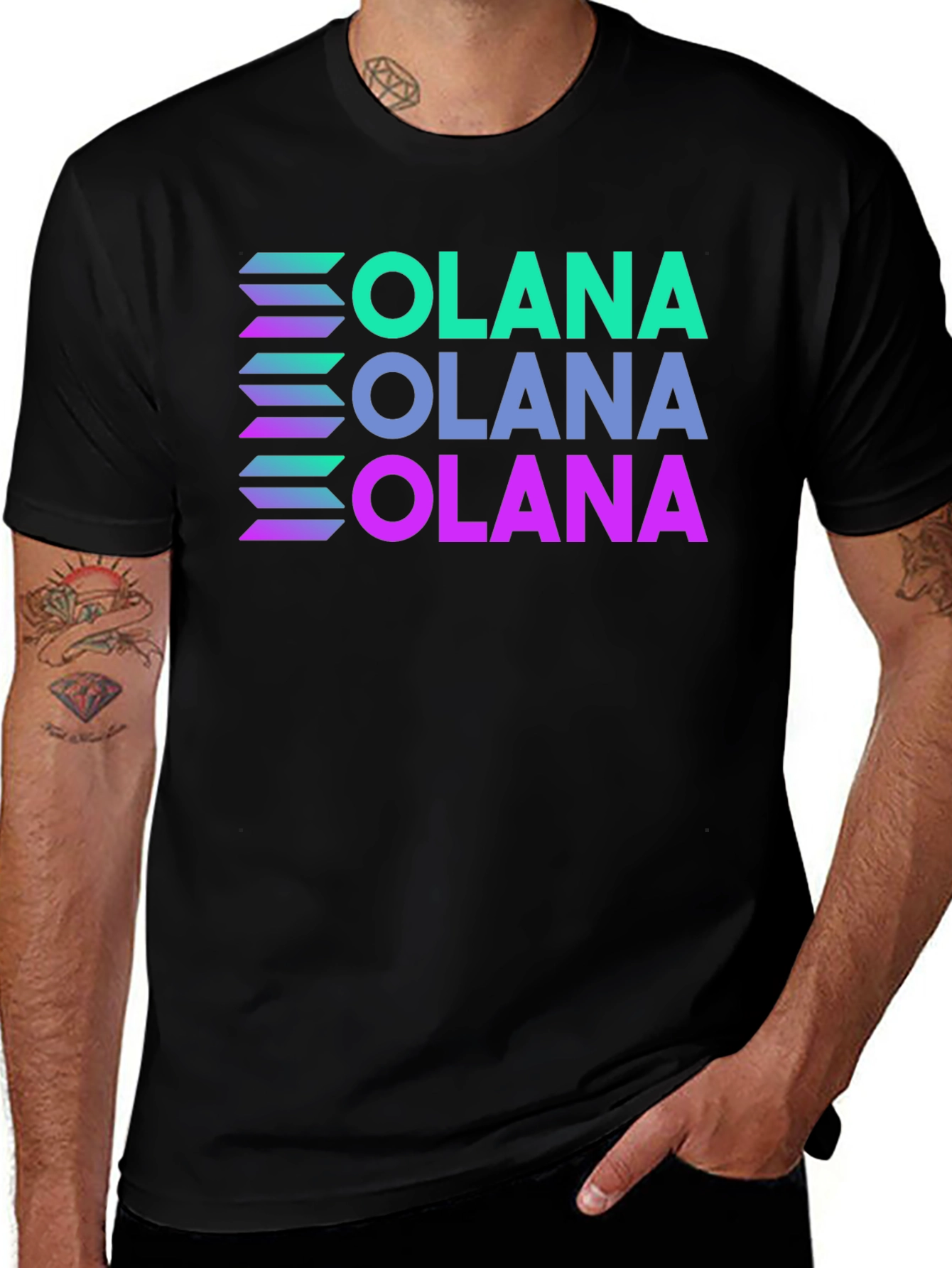 Solana T-Shirt Crypto Black Tee