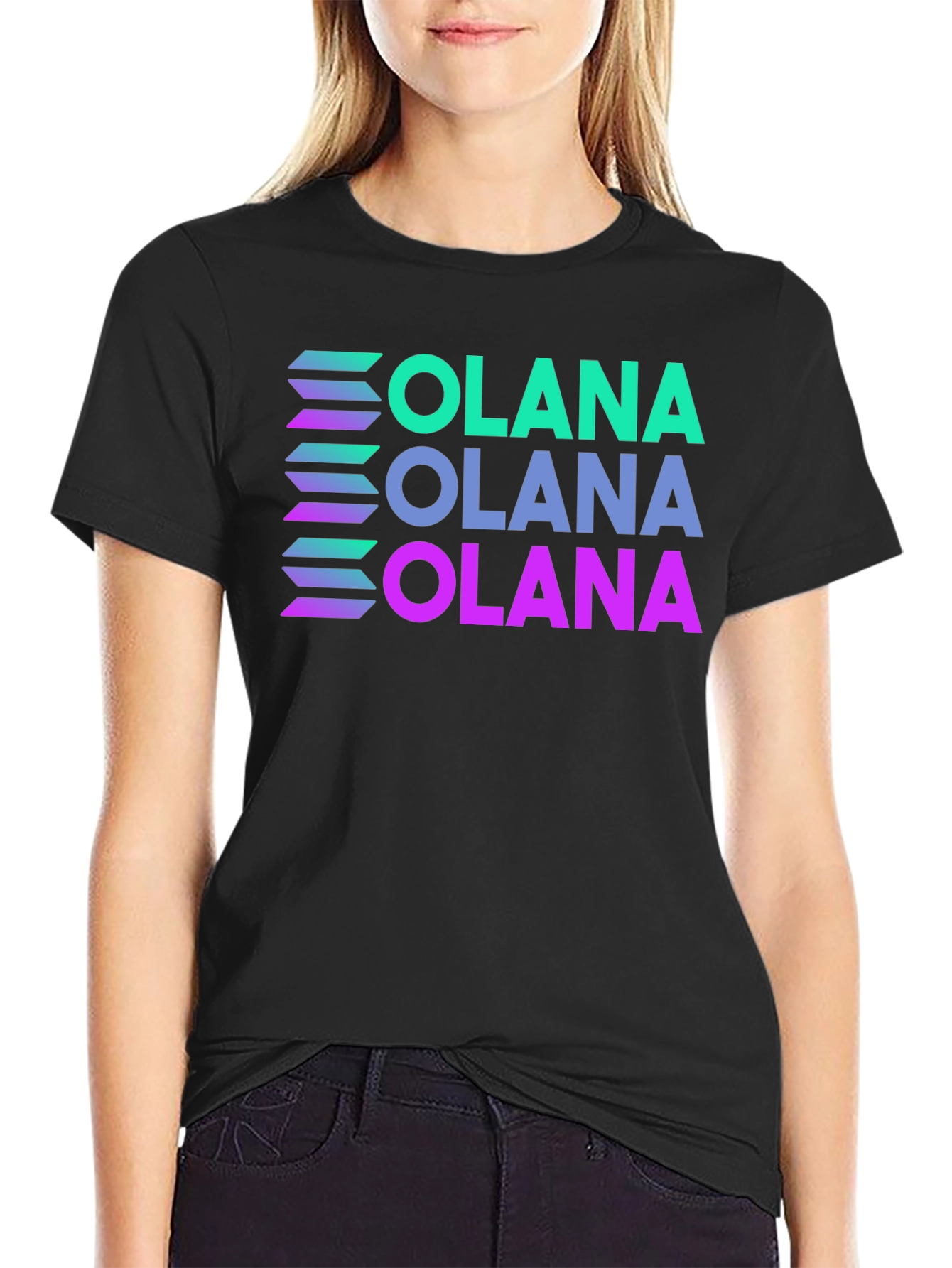 Solana T-Shirt Crypto Black Tee