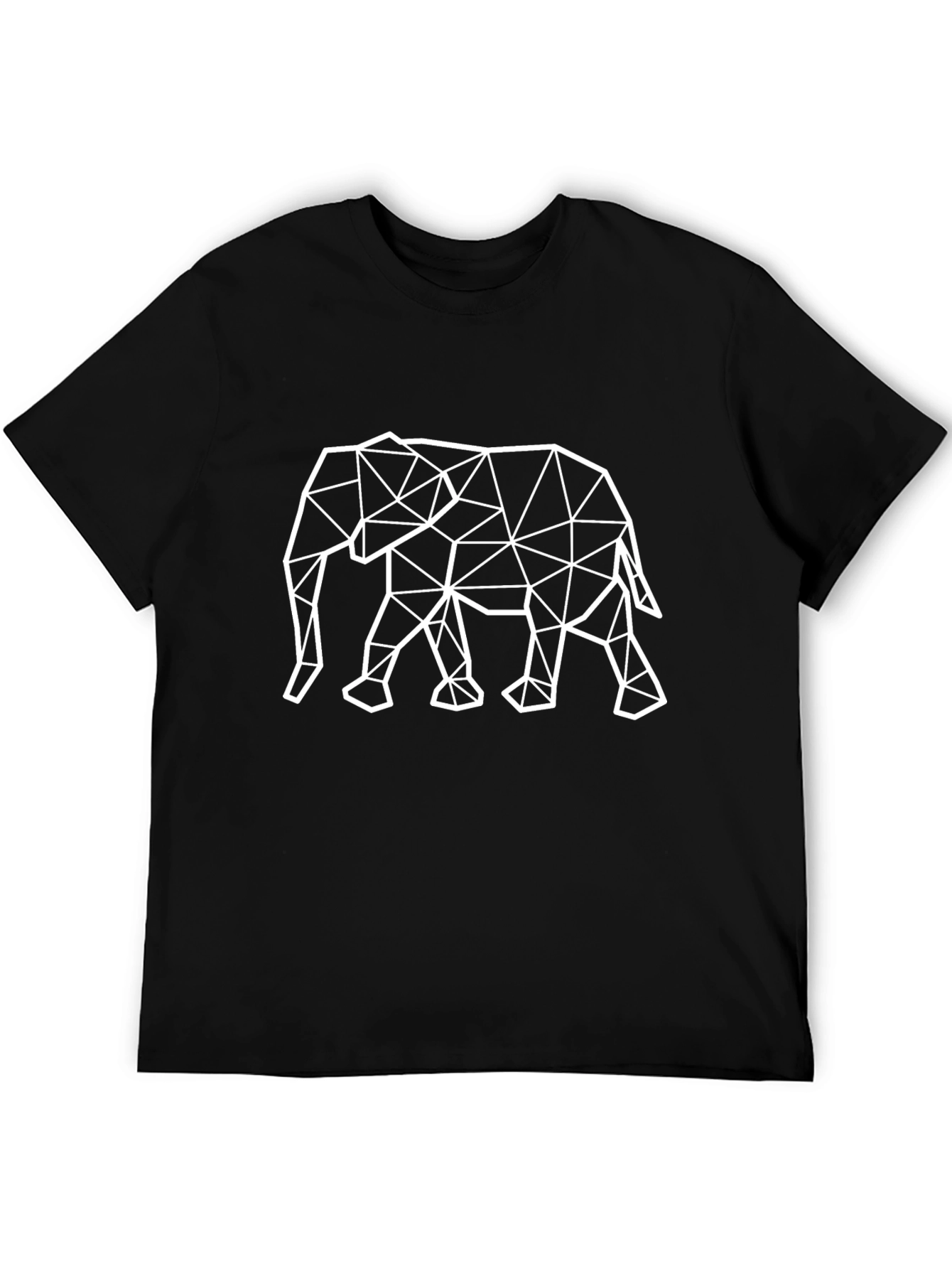 Geometric Elephant Tee - Modern Graphic Print T-Shirt
