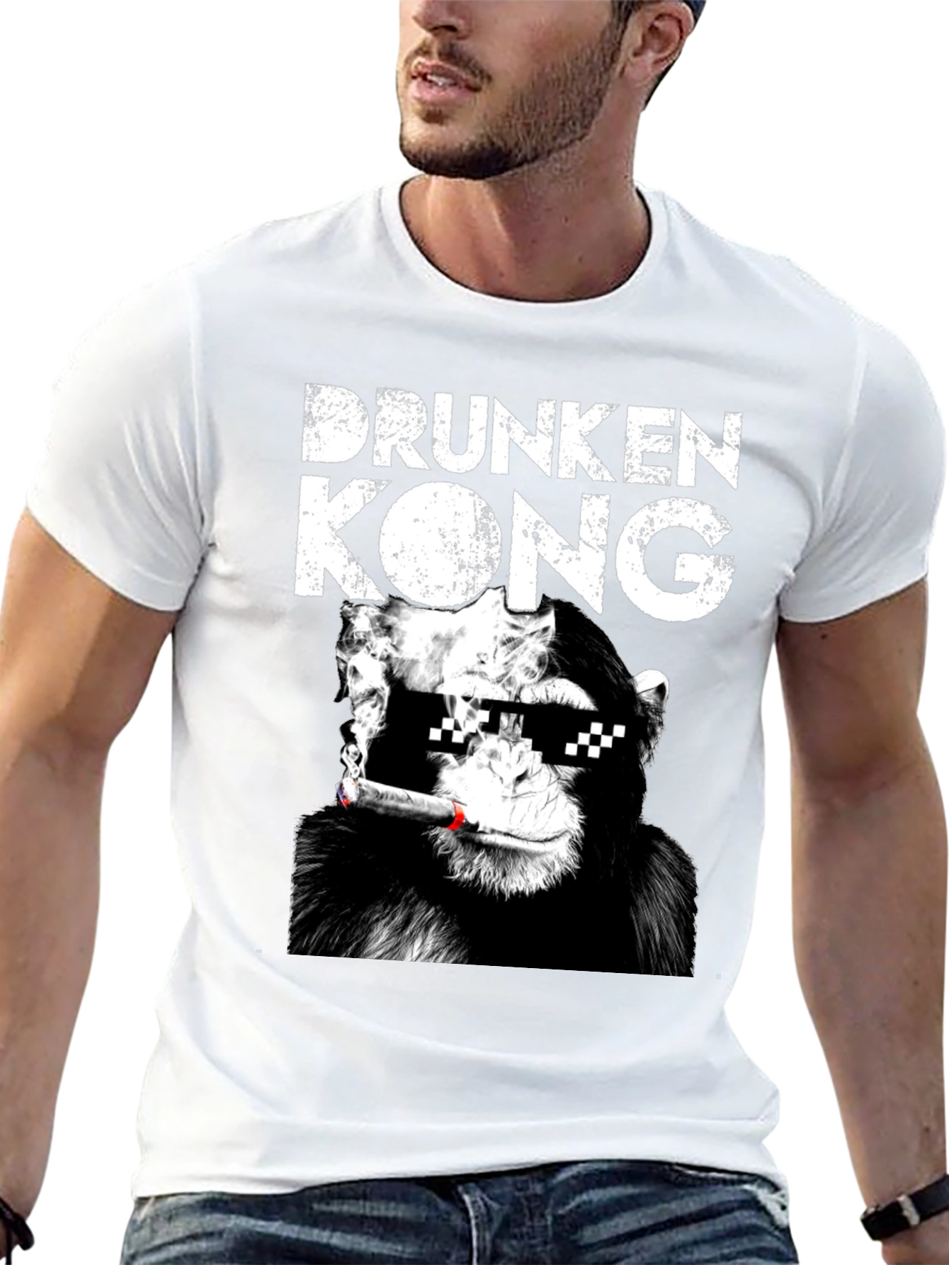 Drunken Kong Graphic Tee - Funny Monkey T-Shirt
