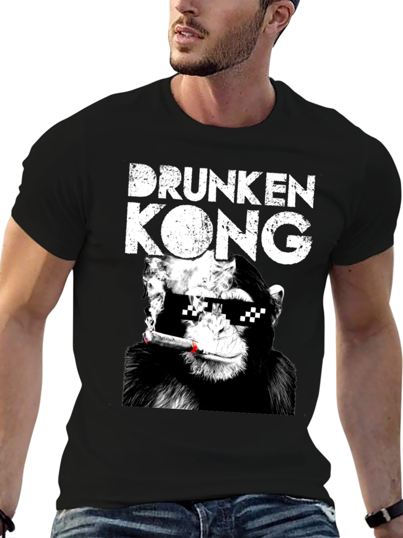Drunken Kong Graphic Tee - Funny Monkey T-Shirt