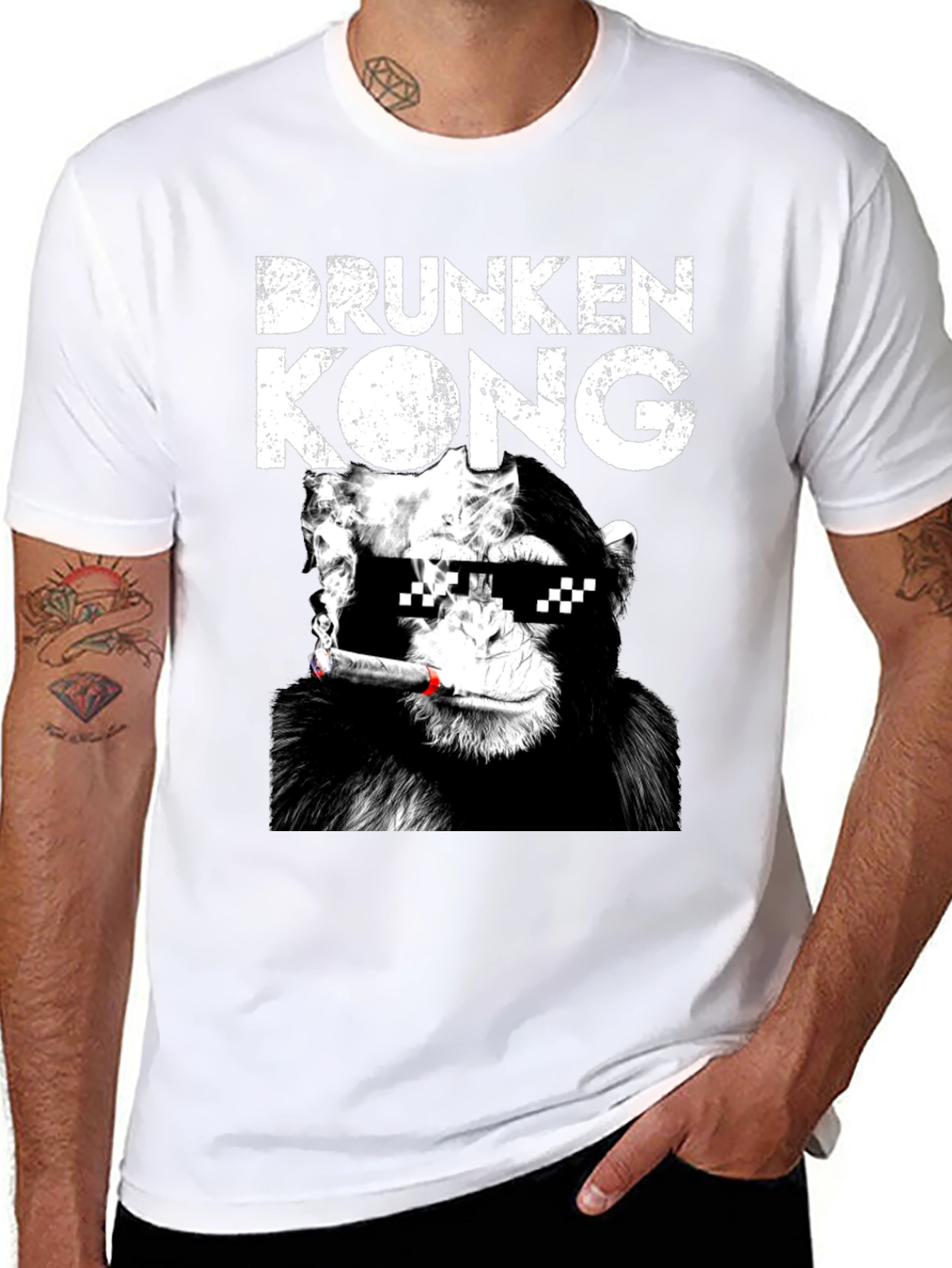 Drunken Kong Graphic Tee - Funny Monkey T-Shirt
