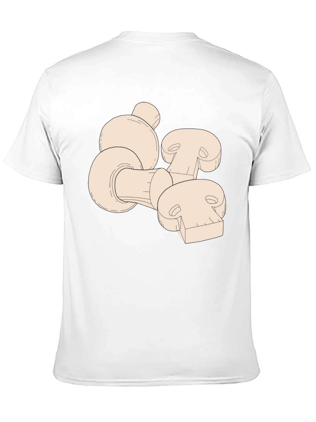 Mushroom Graphic Print Mens Black T-Shirt
