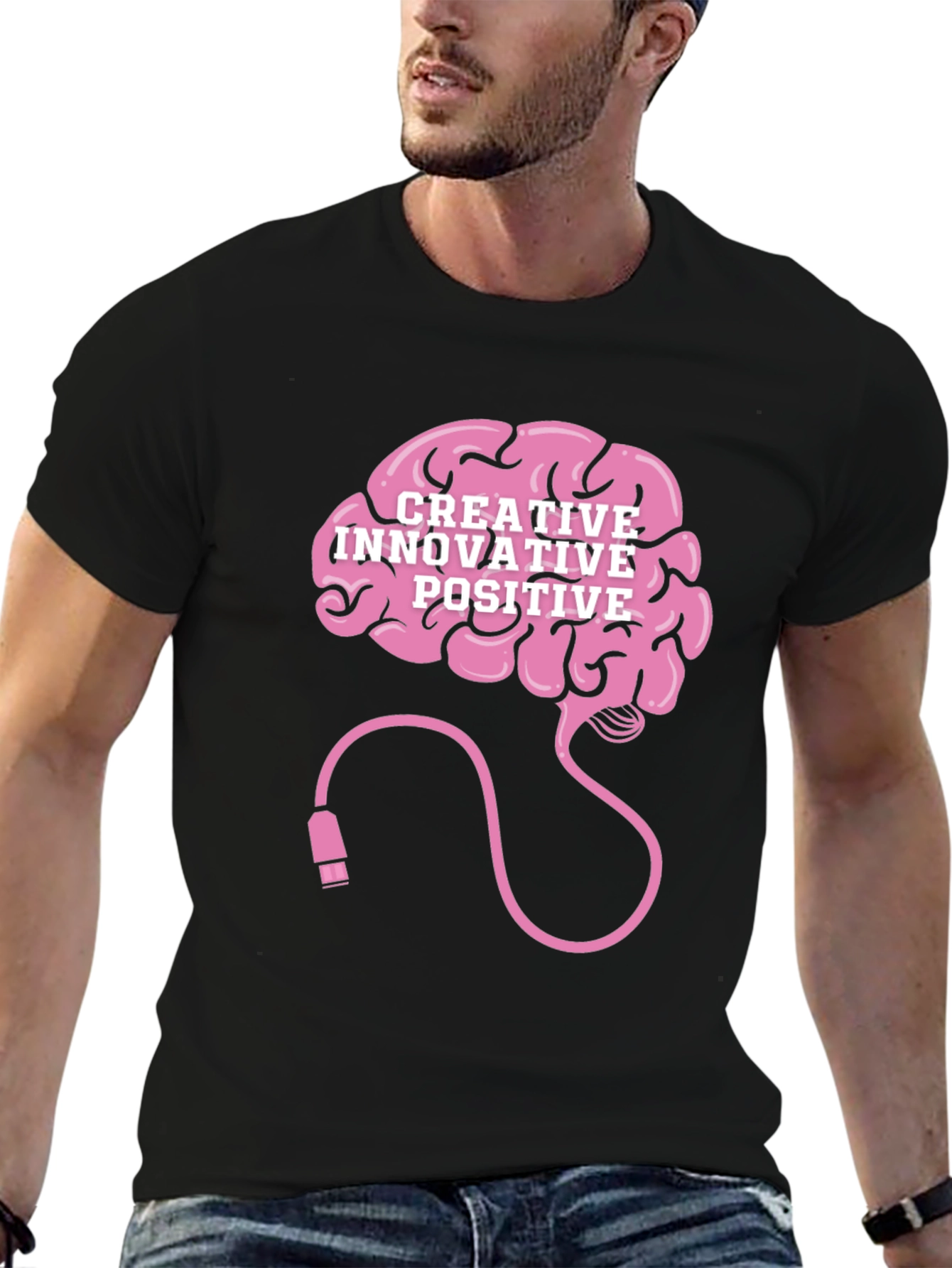 Creative Brain T-Shirt Innovative Positive Design