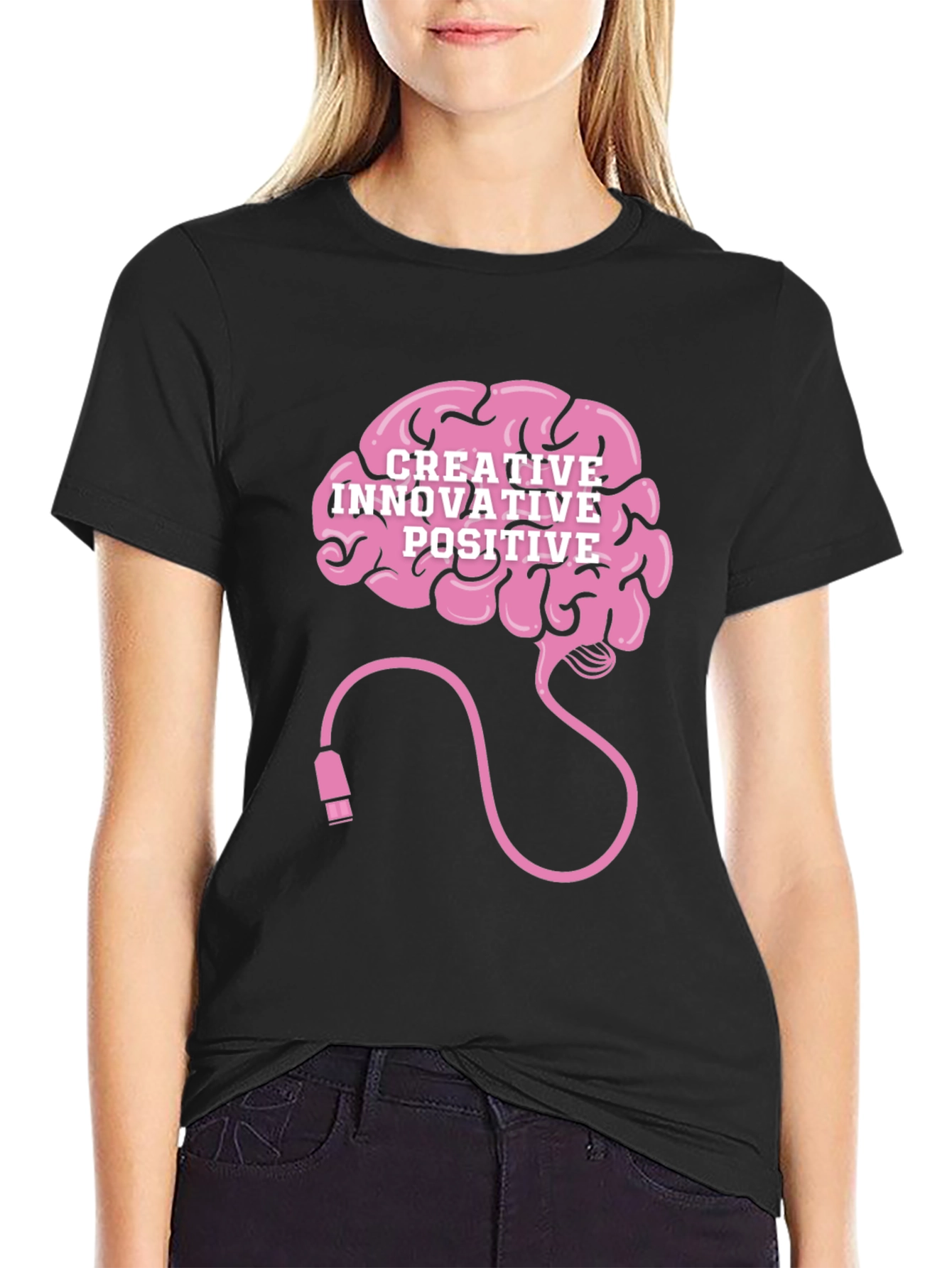 Creative Brain T-Shirt Innovative Positive Design