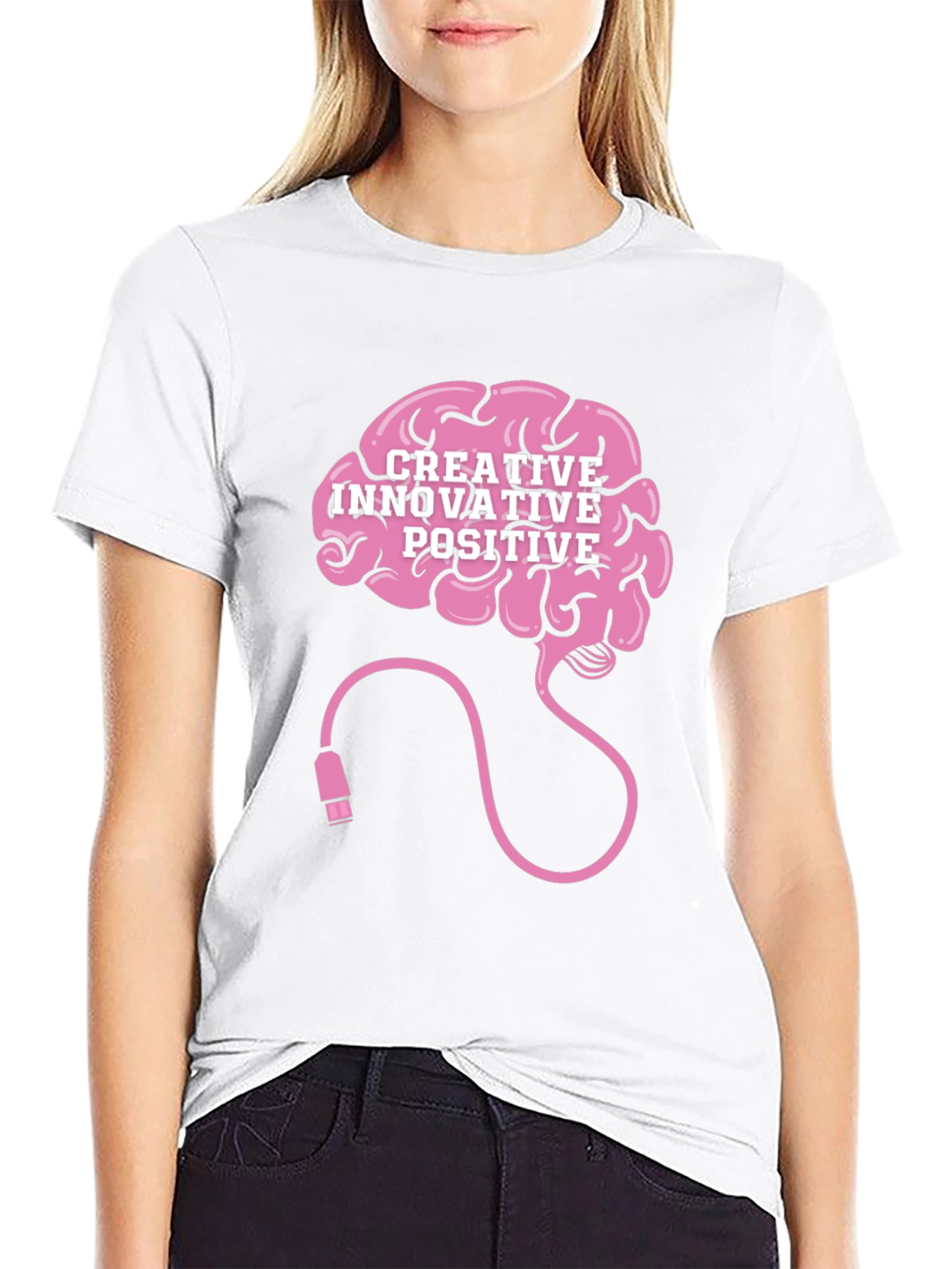Creative Brain T-Shirt Innovative Positive Design