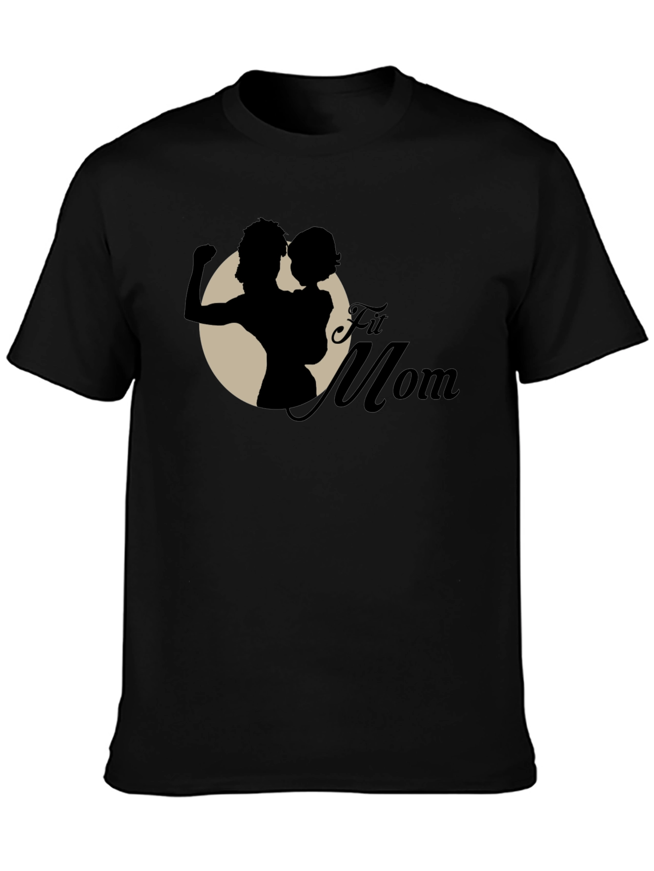 Fit Mom Graphic T-Shirt - Black