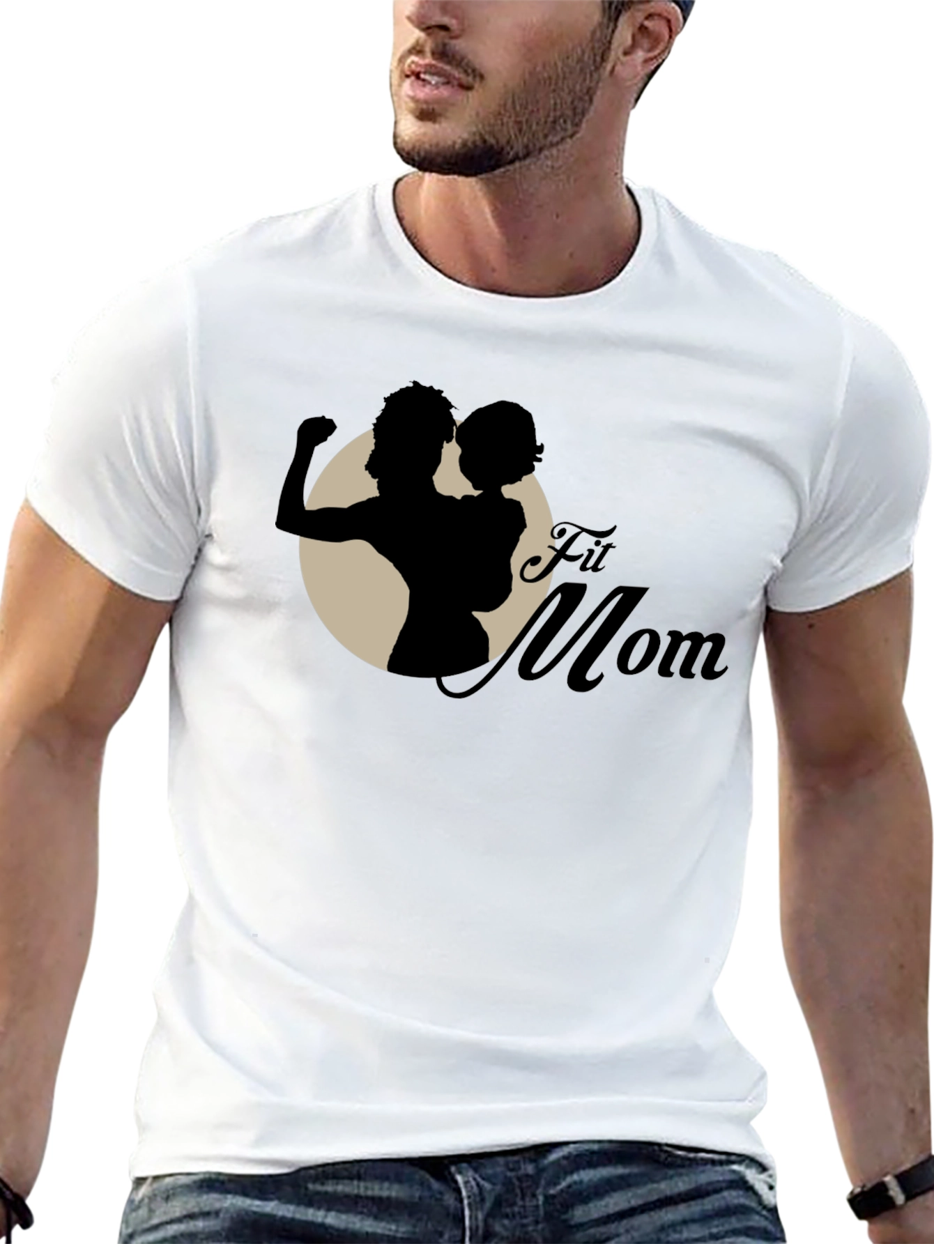Fit Mom Graphic T-Shirt - Black