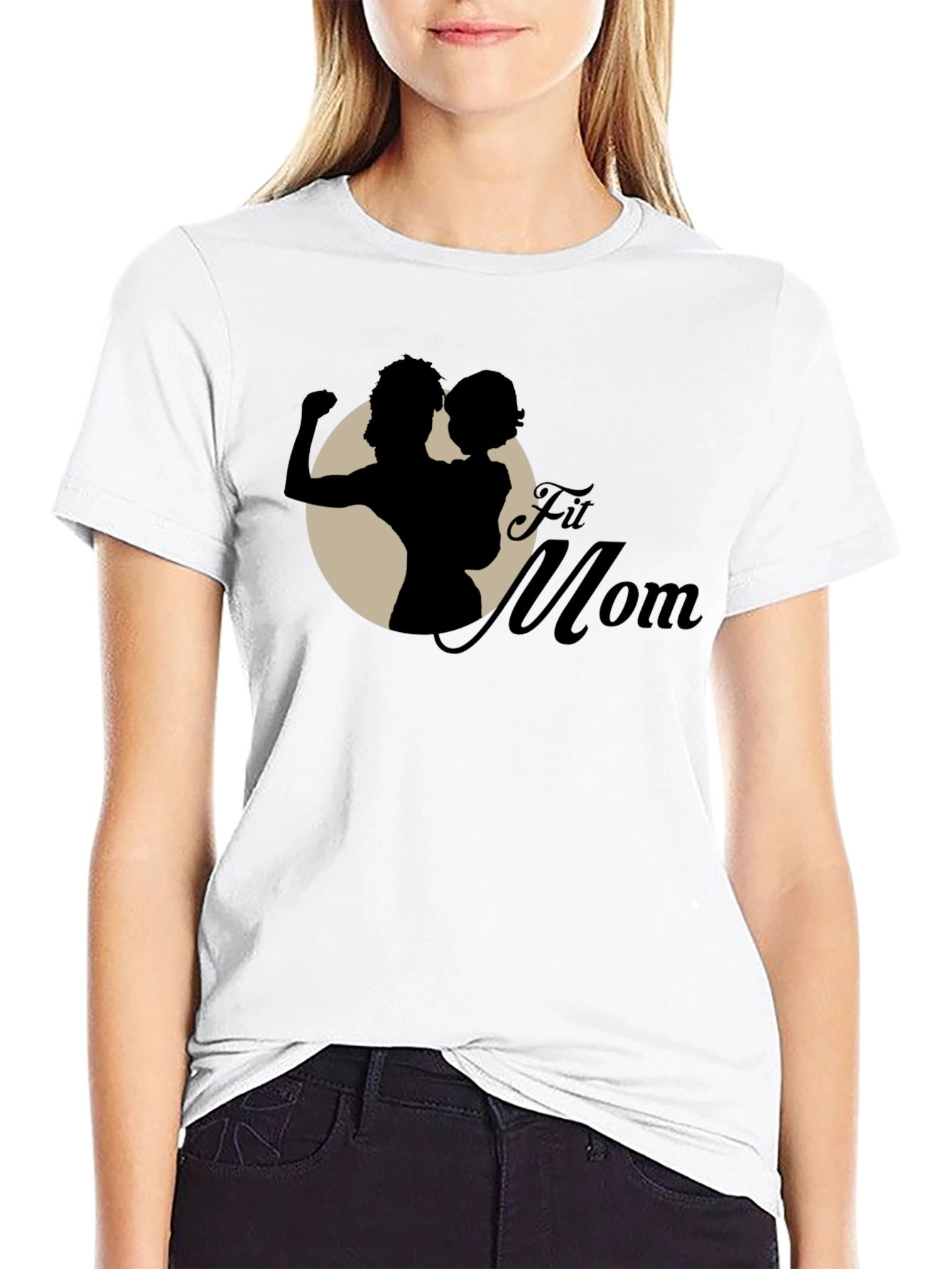 Fit Mom Graphic T-Shirt - Black
